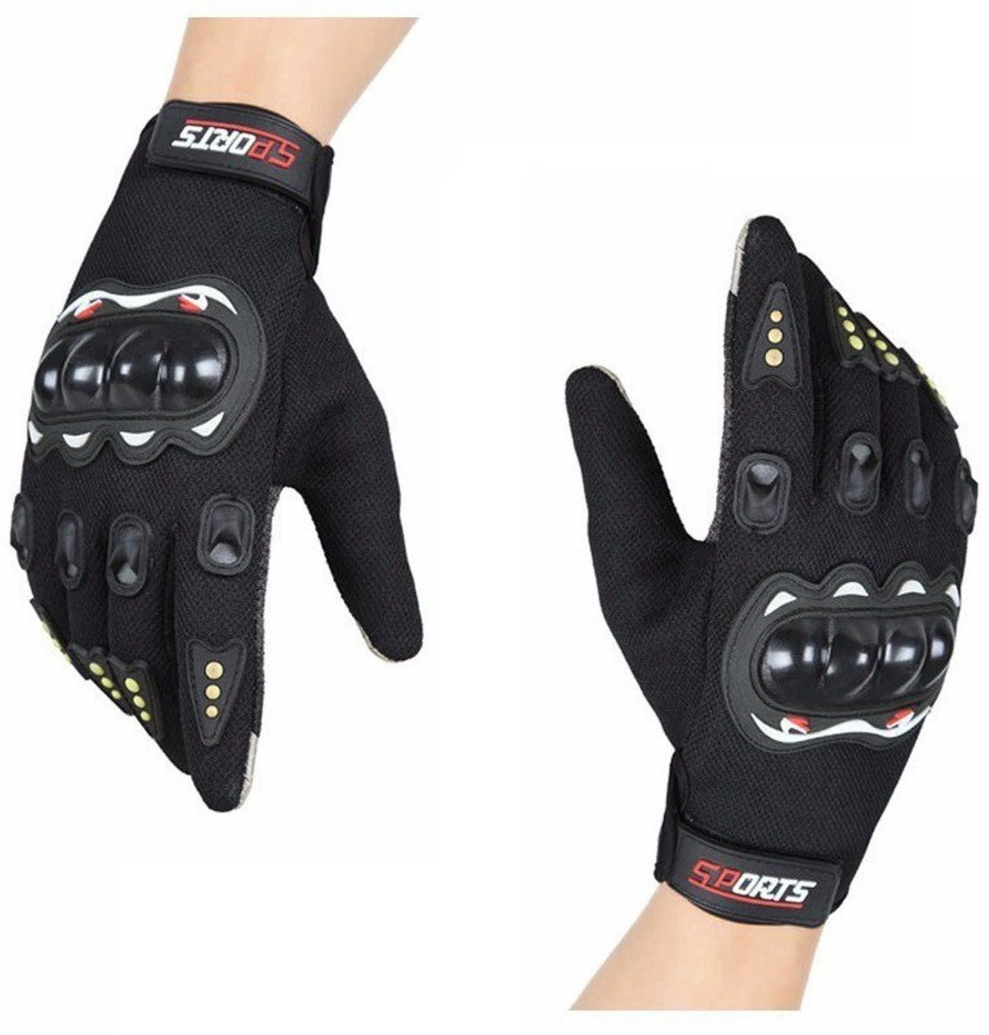 Image of aksmit Full Finger Touch Screen Gloves With Reflective (Size : XL ) Riding Gloves (Black)