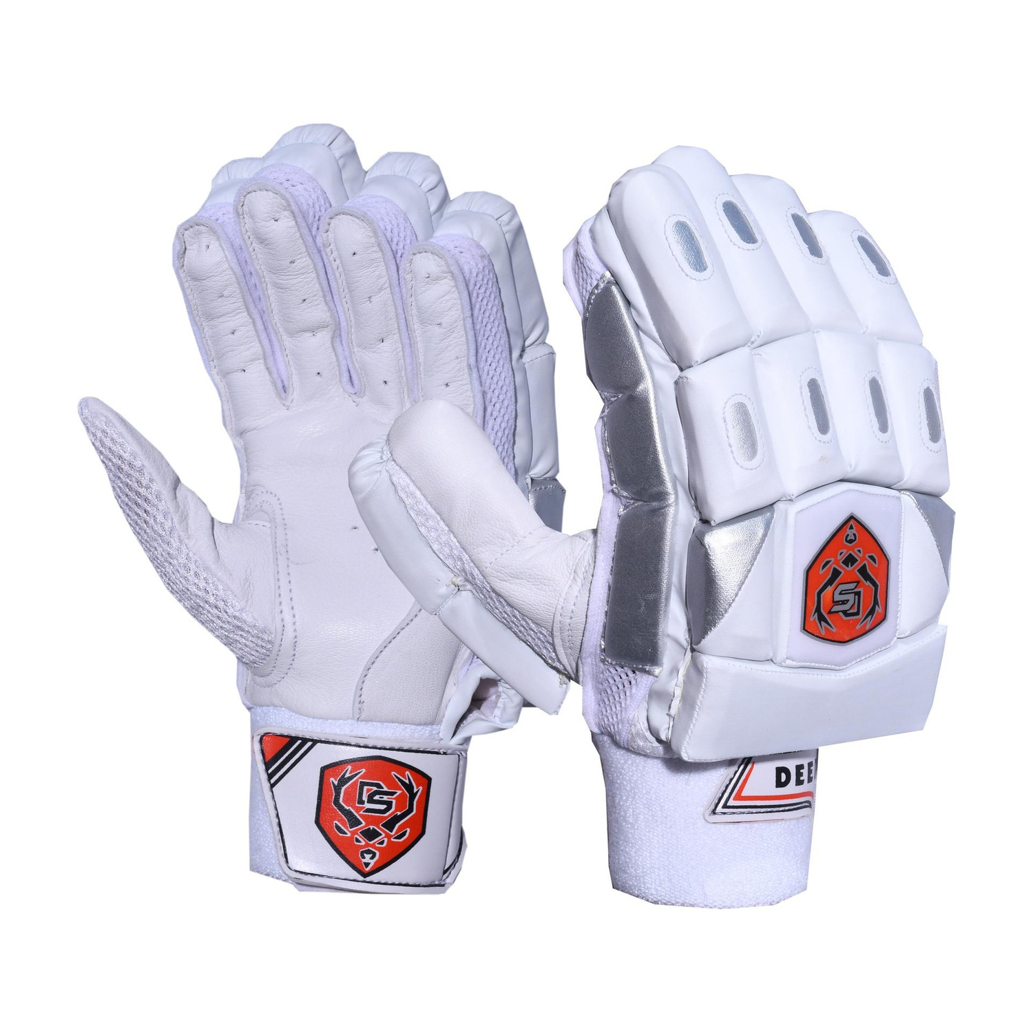 Image of D S SPORTS Prolite ( Youth) Batting Gloves (White, Red)