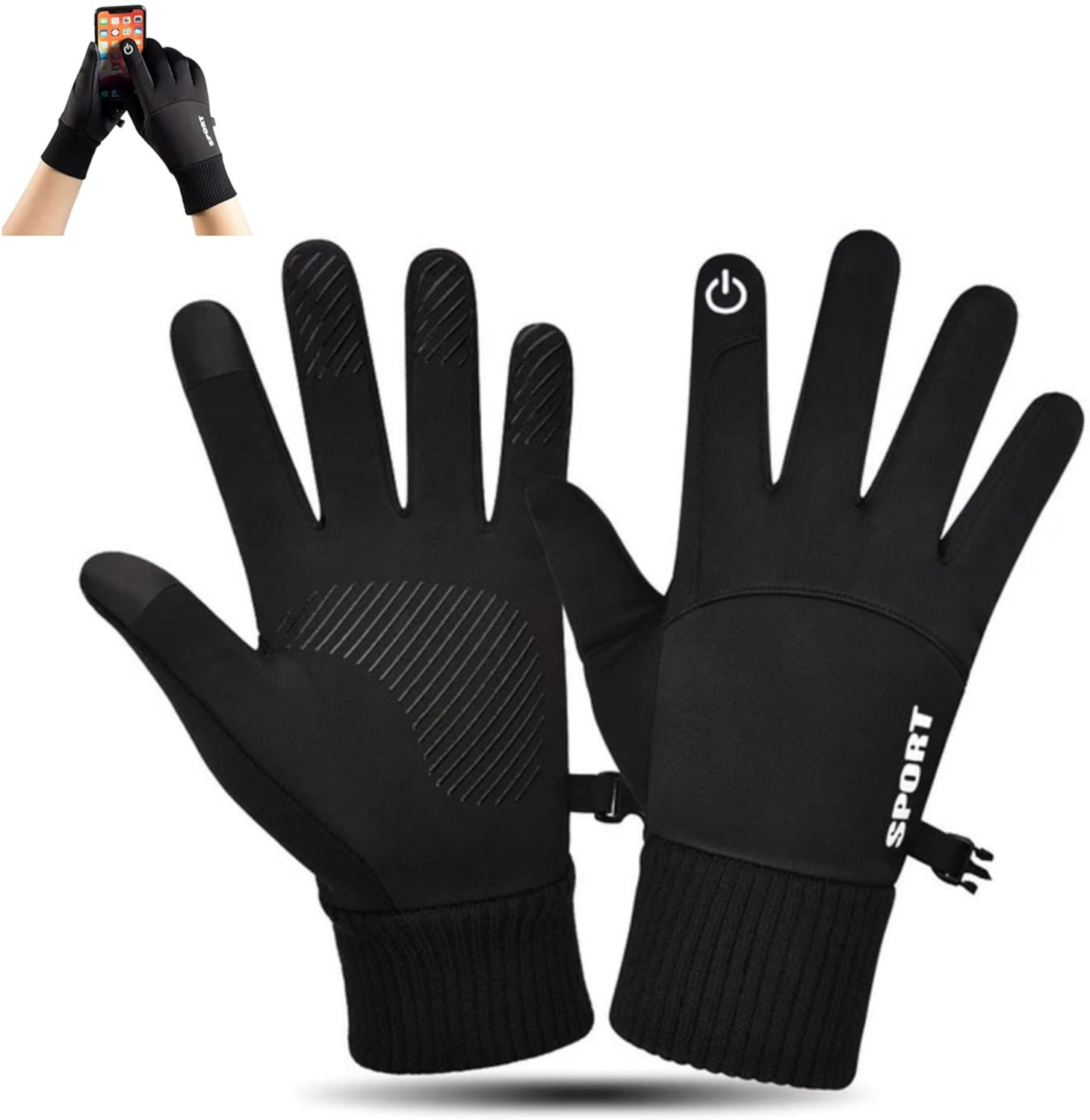 Image of BAD OWL Wind Rider Full Finger Motorcycle Riding Gloves with Touchscreen Fingertips Riding Gloves (Grey)
