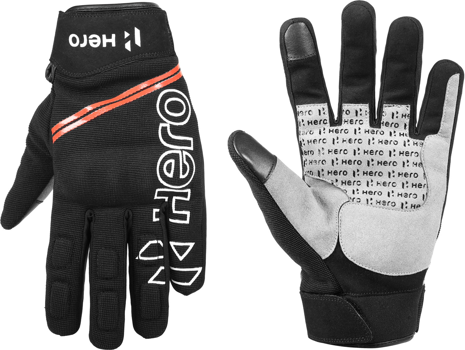 Image of Steelbird Khardungla Full Finger Bike Riding Gloves with Touch Screen Sensitivity at Thumb Riding Gloves (Orange)