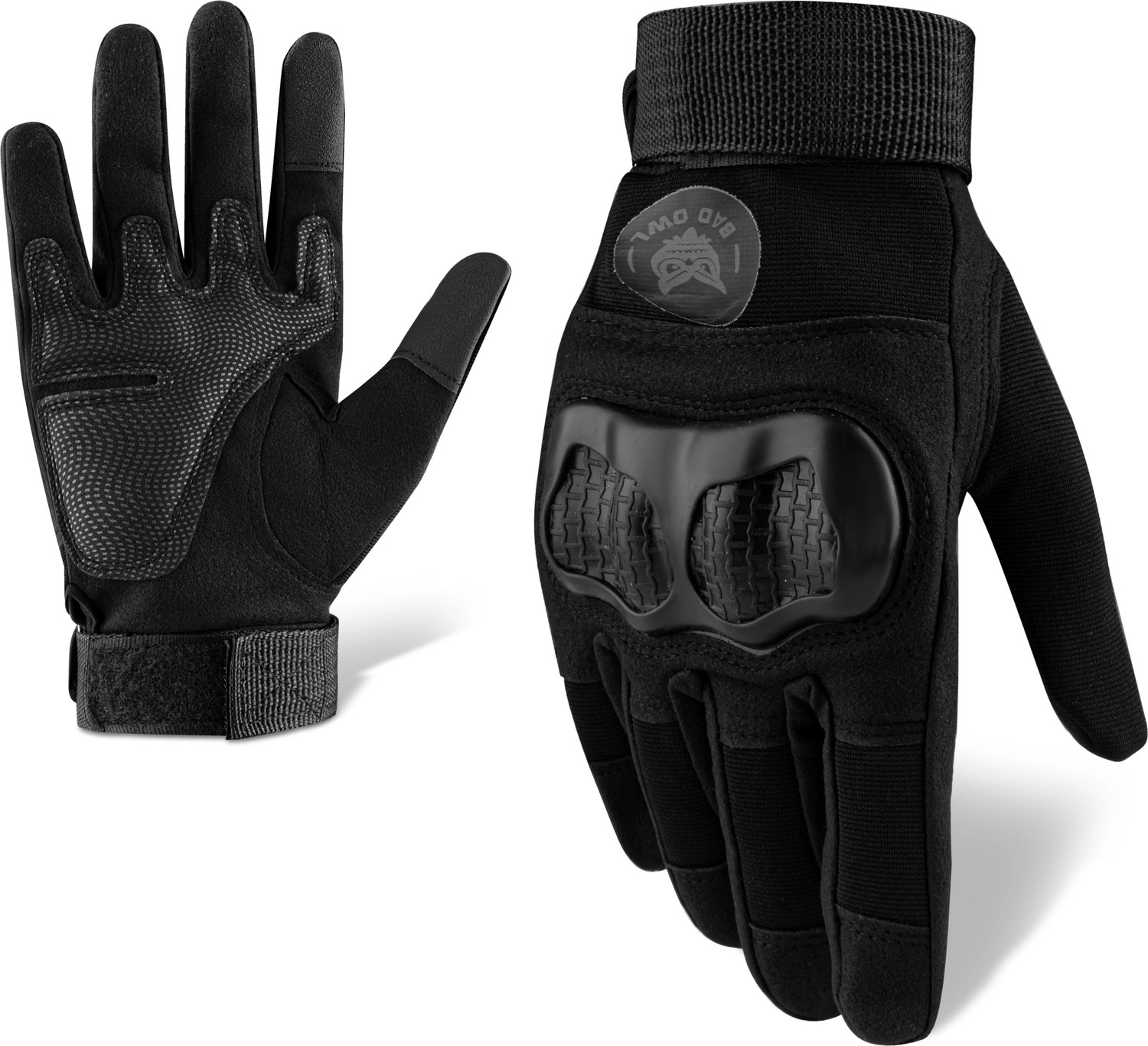 Image of aksmit Full Finger Touch Screen Gloves With Reflective (Size : XL ) Riding Gloves (Black)