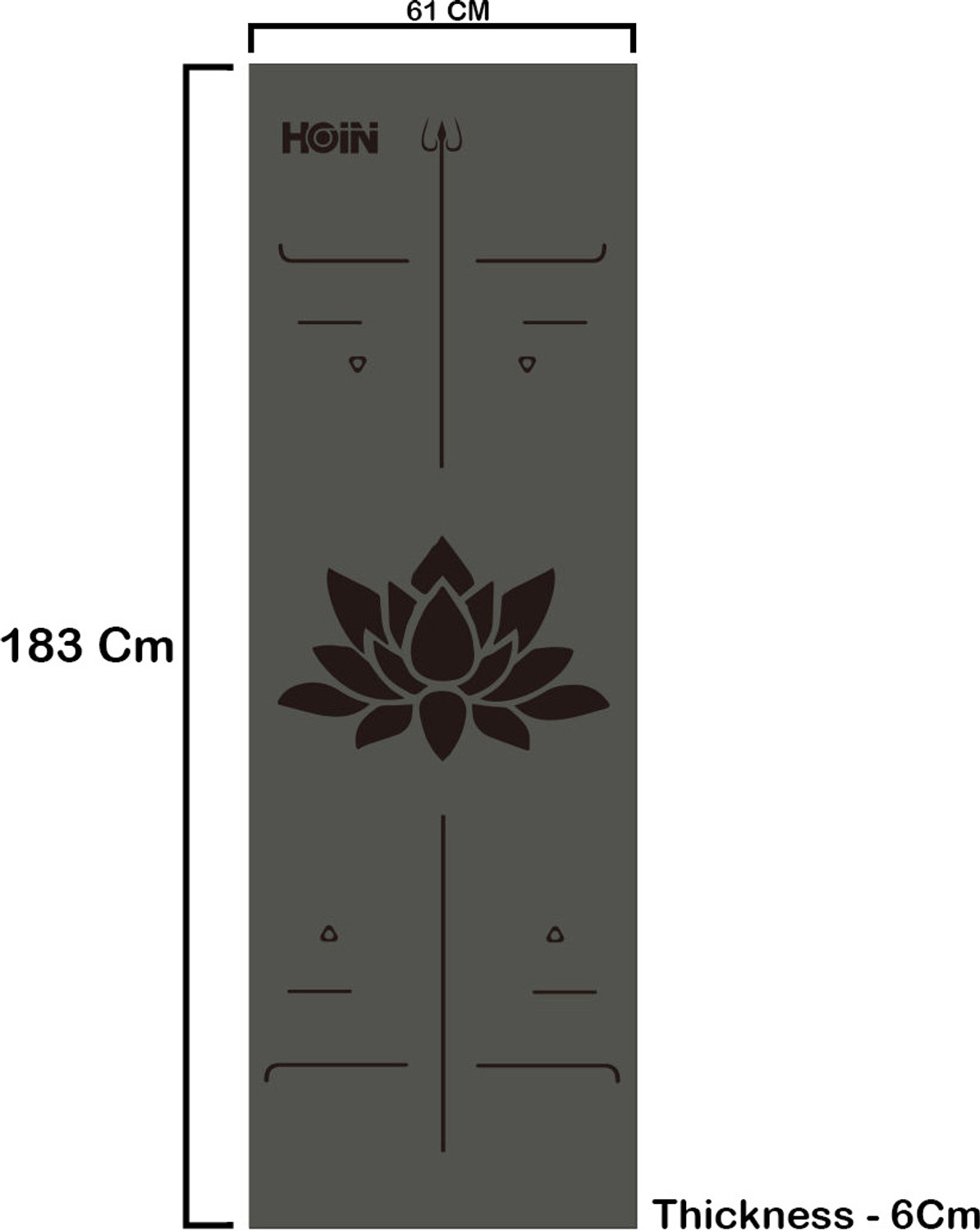 Image of hoin TPE Green 6 mm Yoga Mat