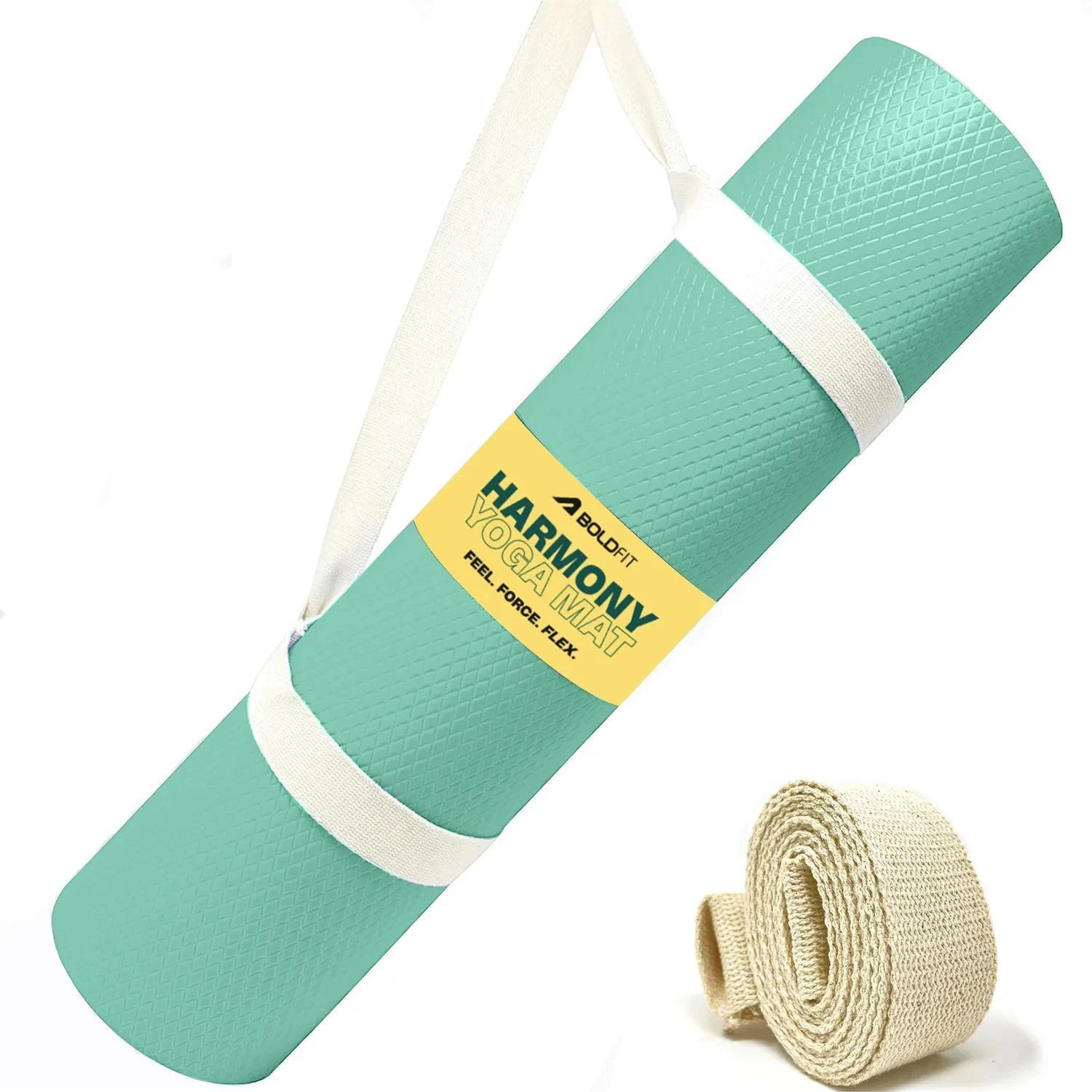 Image of CRSMAT Yoga Mat with Carry Bag for Men | Anti-Skid EVA Exercise Fitness Mat for Home Blue 4 mm Yoga Mat