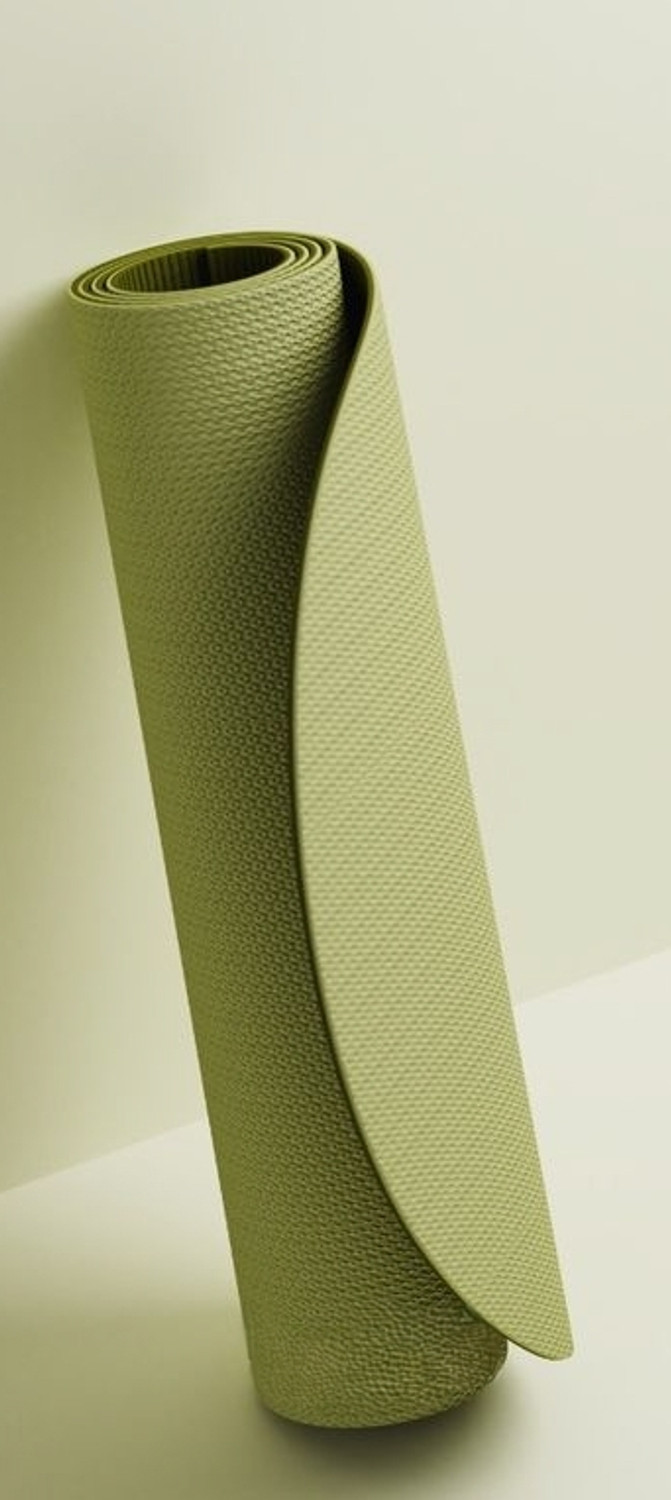 Image of Quick Shel 100%EVA Eco Friendly Mat, Exercise & Gym Mat With Yoga Strap Green 6 mm Yoga Mat