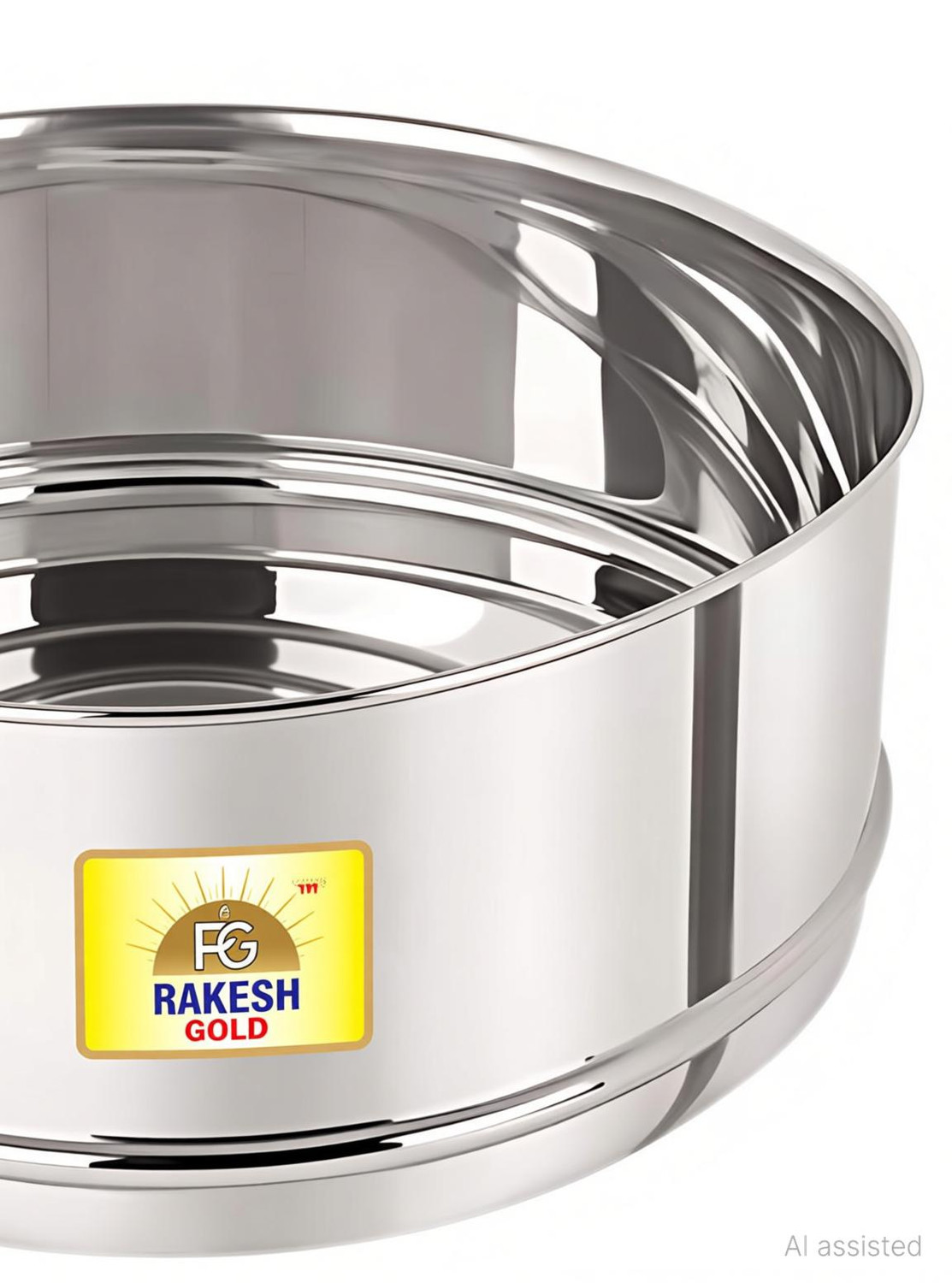 Image of Rakesh Gold Stainless Steel Cooker containers, set of 2 pc suitable for 5 & 5.5 litre cooker Stainless Steel Steamer (5 L)