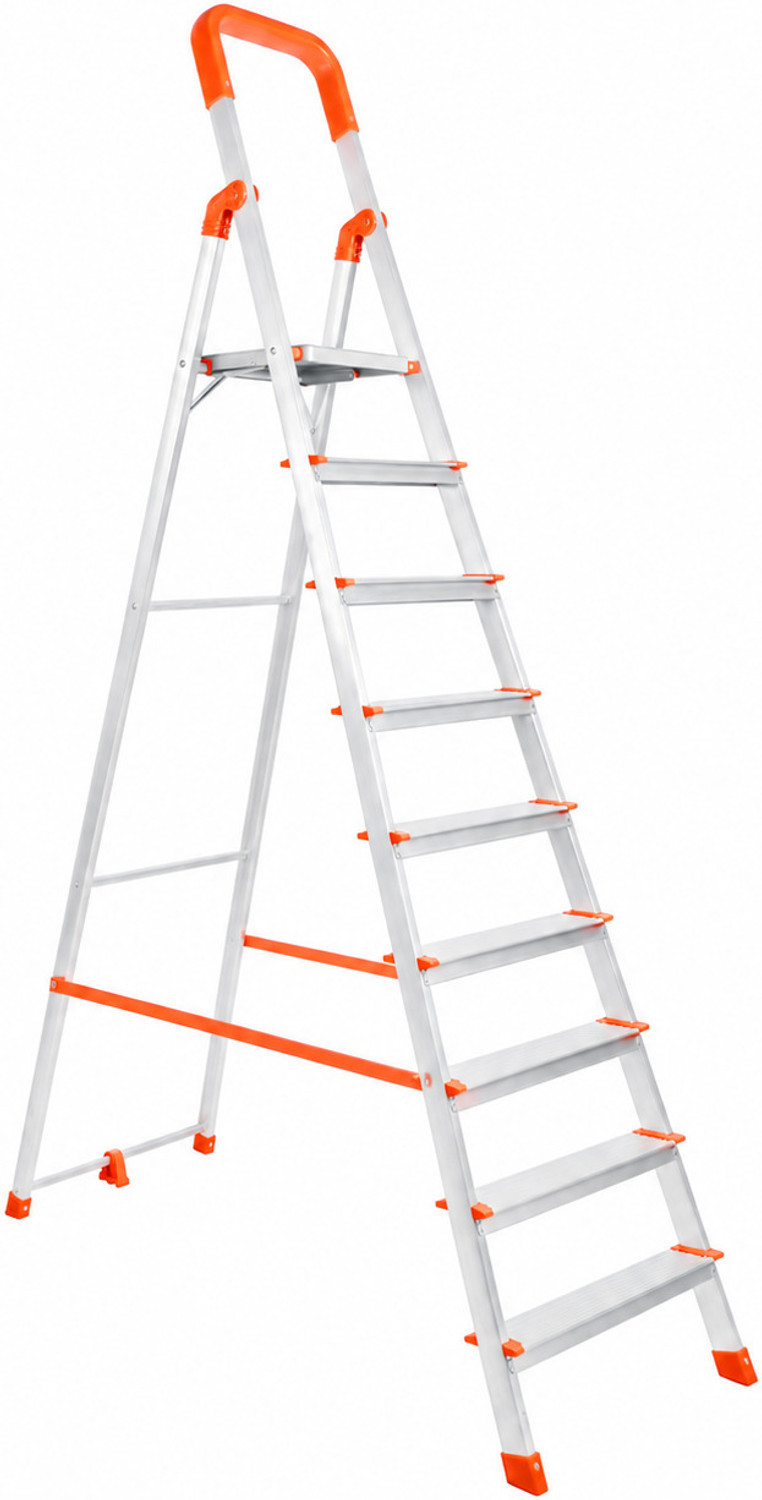 Image of Plantex Ladder for Home (3.2 m /10.5 Feet) Stainless Steel Telescopic Ladder (EN131) Steel Ladder