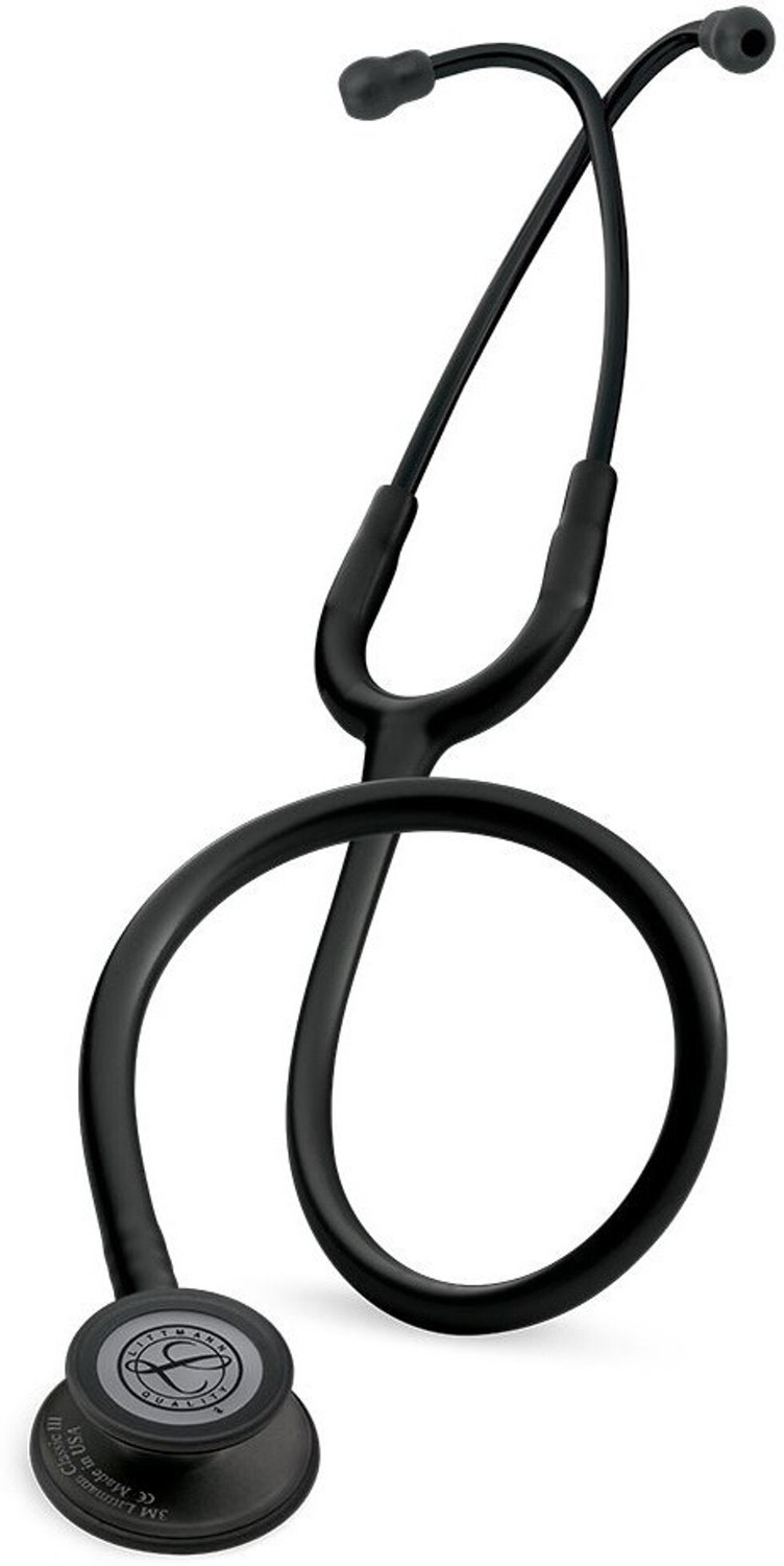 Image of 3M Littmann Classic III Monitoring Stethoscope, Black Edition Classic III 5803 Stethoscope (Black)