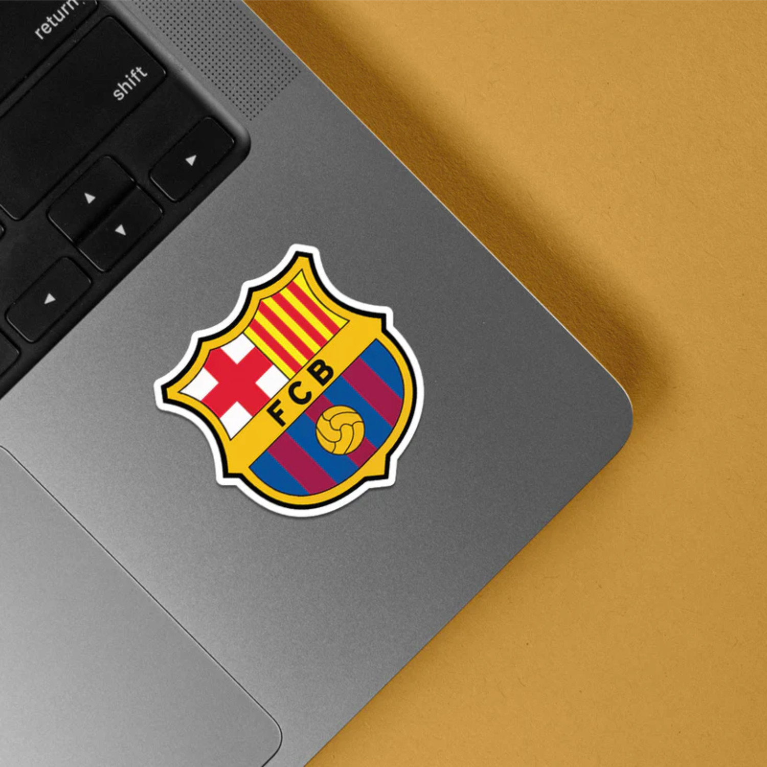 Image of ESTLIO 6 inch FCB Football Team Mini Logo Stickers Removable Sticker (Pack of 3)