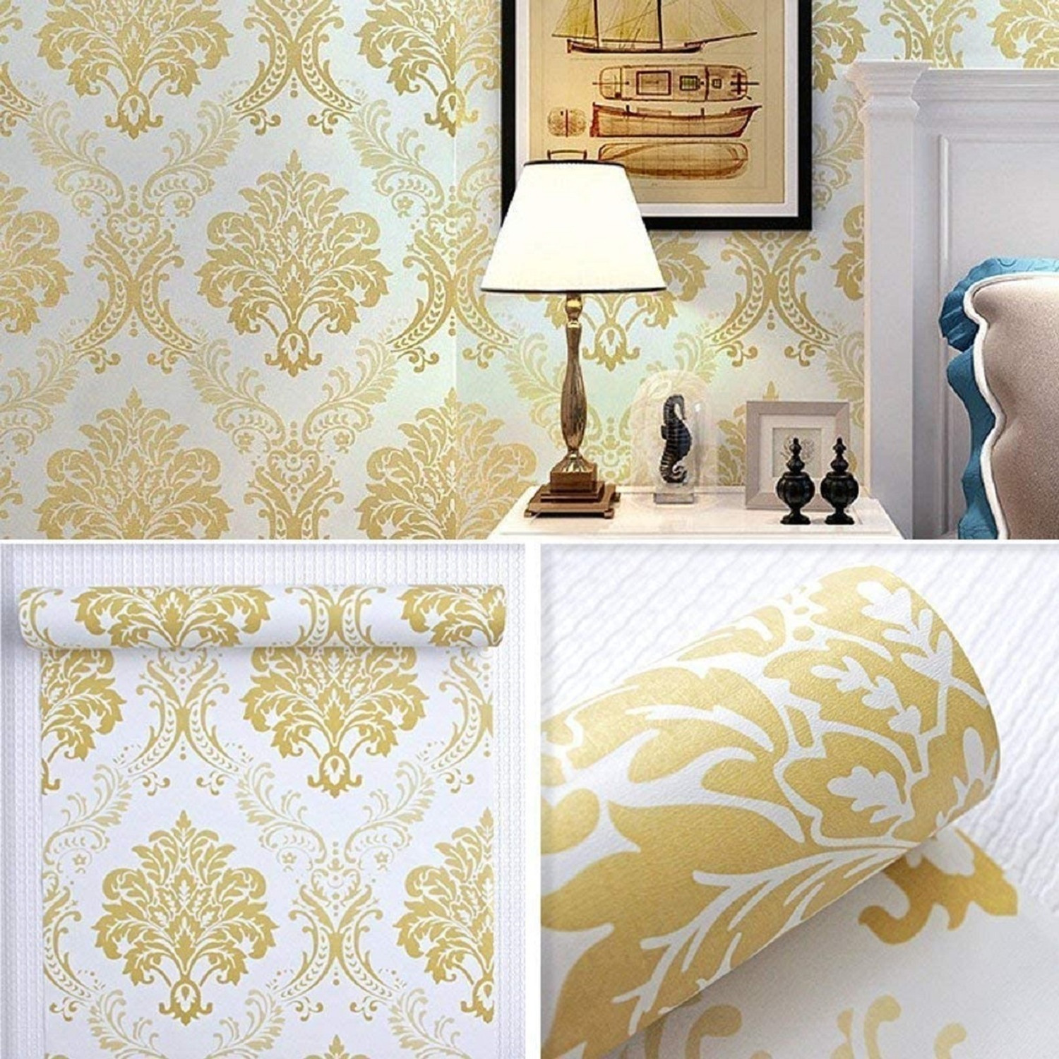Image of LAAYO 300 cm Peel & Stick Decorative Wall papers stickers for living room Home Decor Self Adhesive Sticker (Pack of 1)