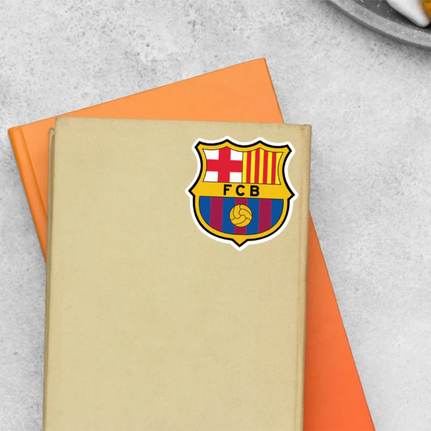 Image of ESTLIO 6 inch FCB Football Team Mini Logo Stickers Removable Sticker (Pack of 3)