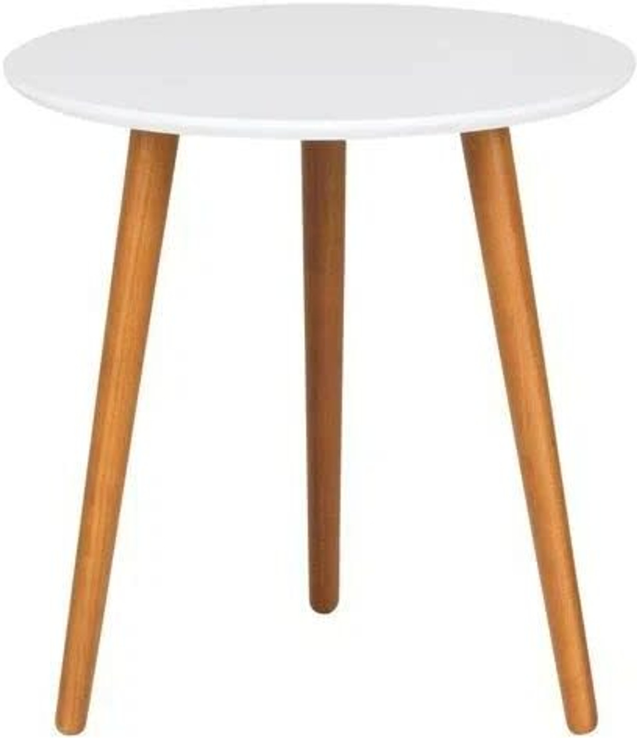 Image of Ereteken ART Round Side Table, Small End Table for Living Room Engineered Wood Side Table (Finish Color - Brown, DIY(Do-It-Yourself))