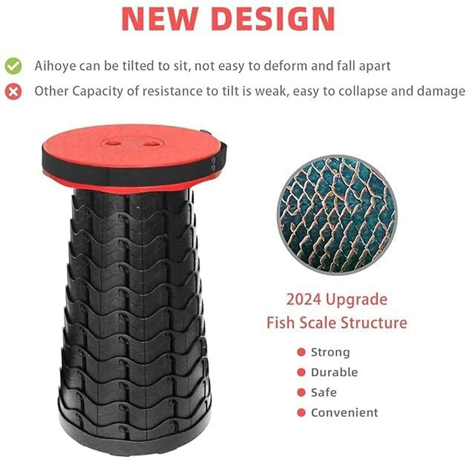 Image of RABJET Telescopic folding height adjustable stool portable multipurpose use Outdoor & Cafeteria Stool (Multicolor, Pre-assembled)