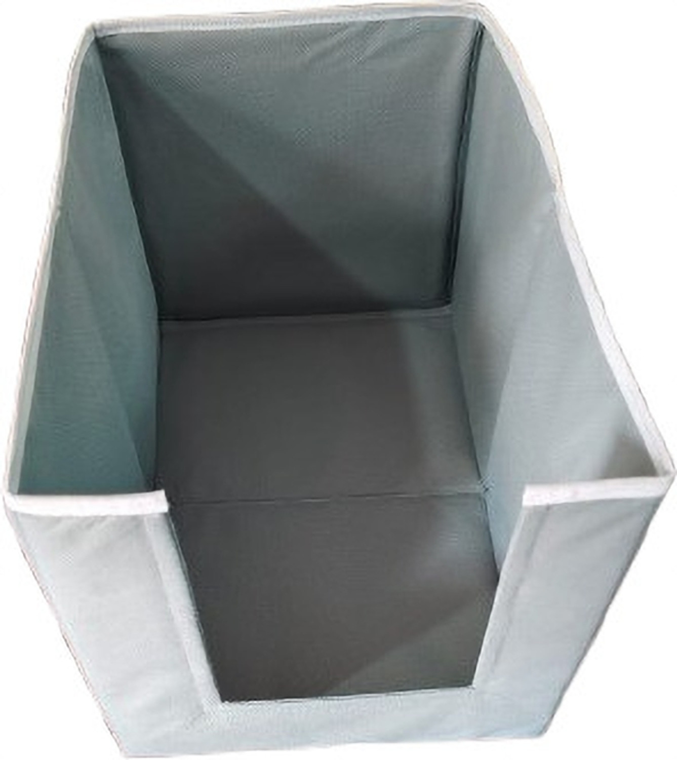 Image of Mteaser Foldable Drawer Rectangular Storage Basket with Lid & Handle Closet Organizer| Storage Box (Grey)