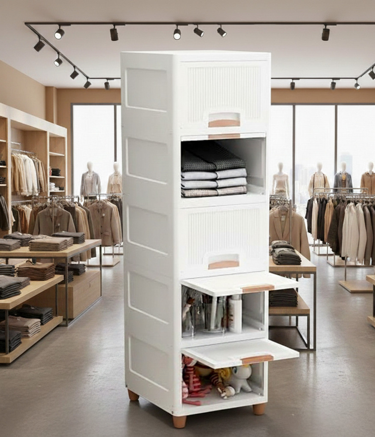 Image of MAXTID Shelf Organizers (White, Plastic)
