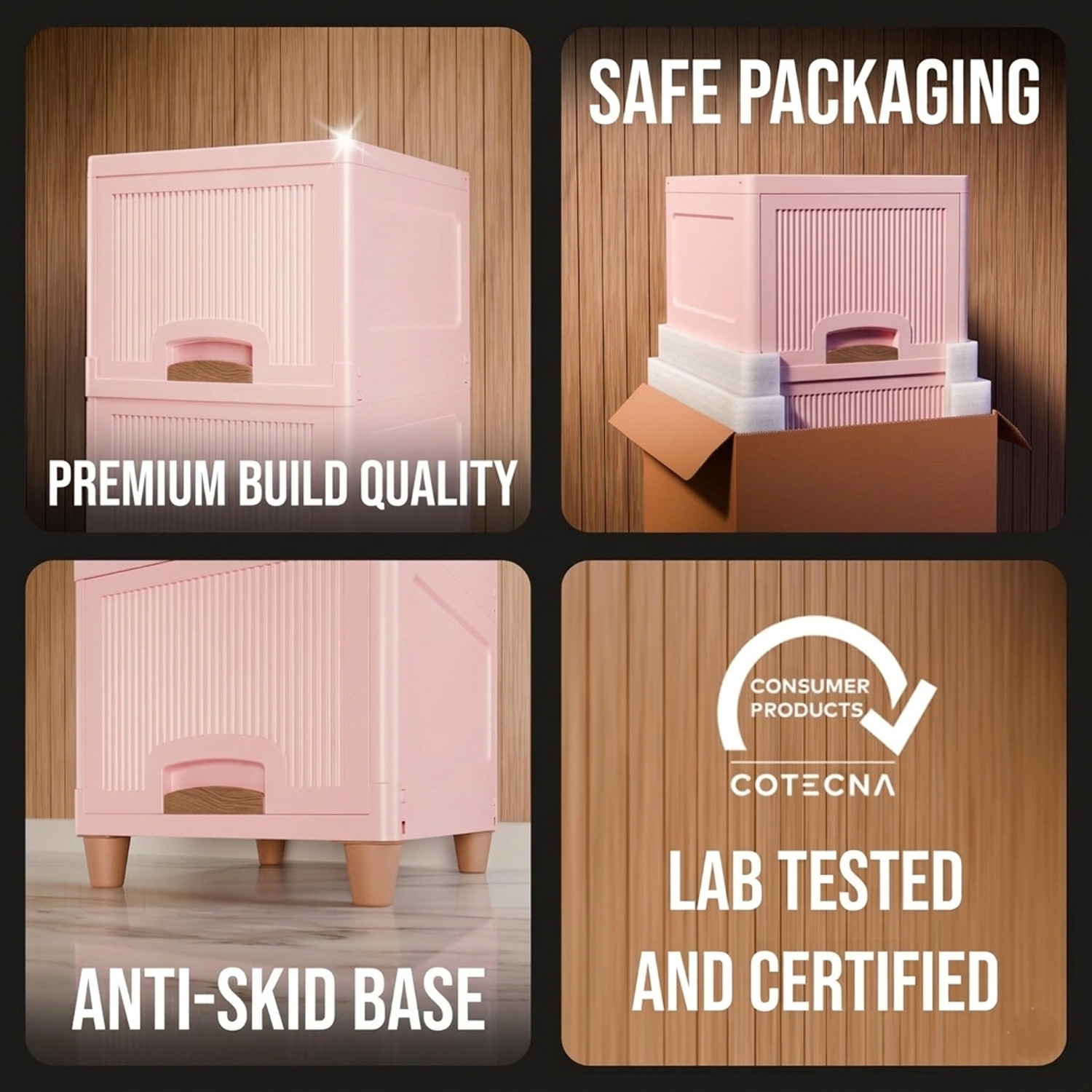 Image of MAXTID Shelf Organizers (Pink, Plastic)