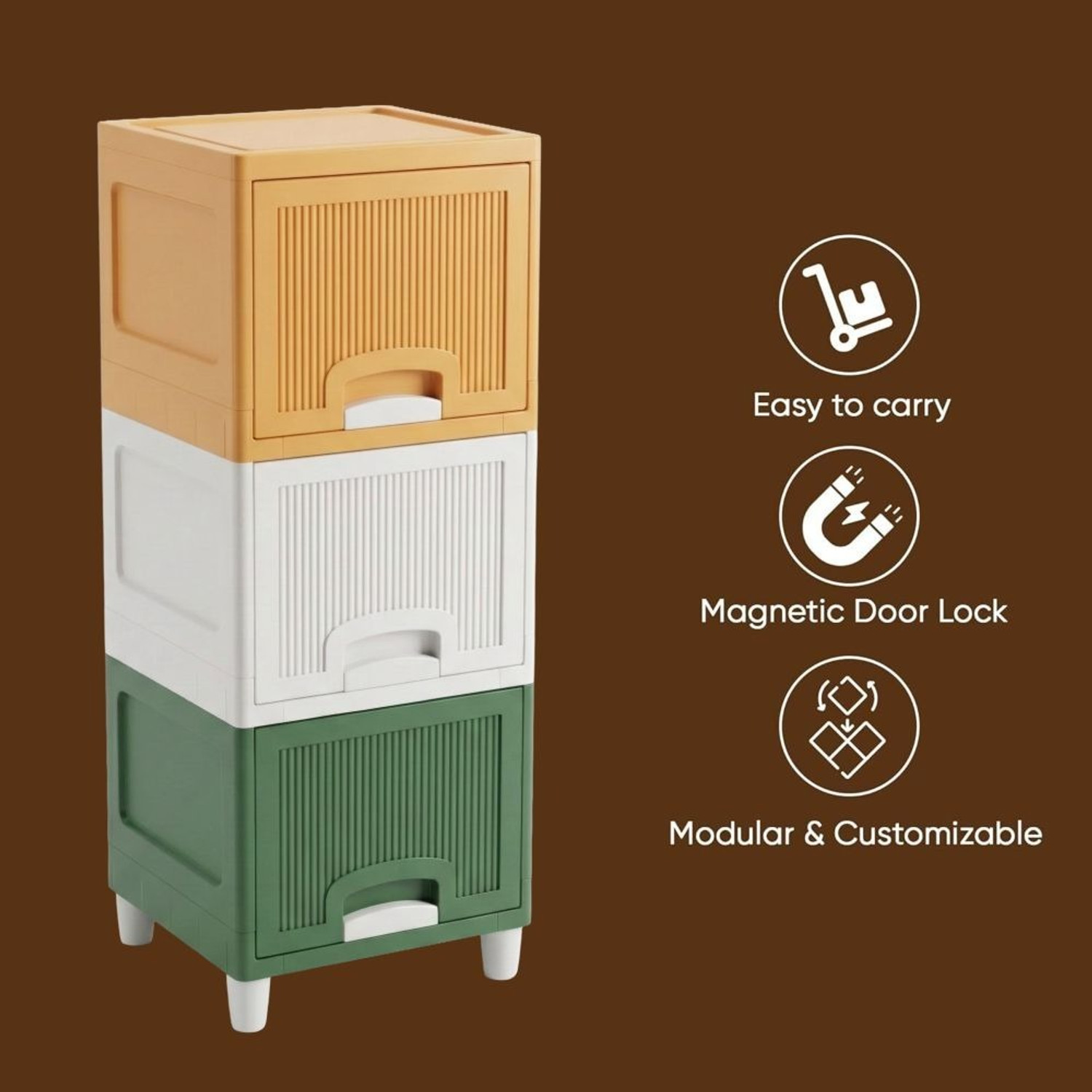 Image of MAXTID Shelf Organizers (Multicolor, Plastic)