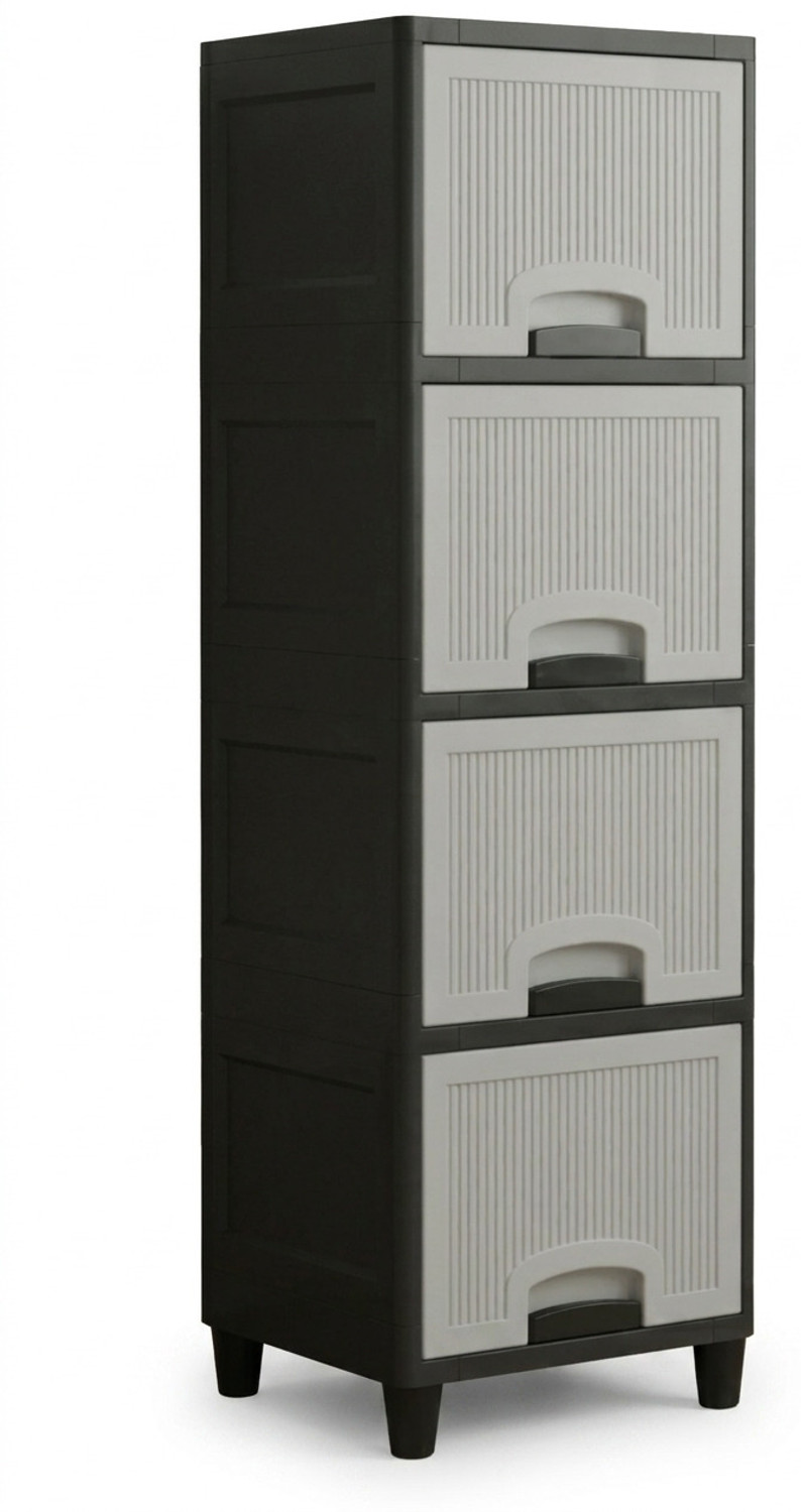Image of MAXTID Multi layer Compartments foldable Collapsible Wardrobe Storage Box (Grey)
