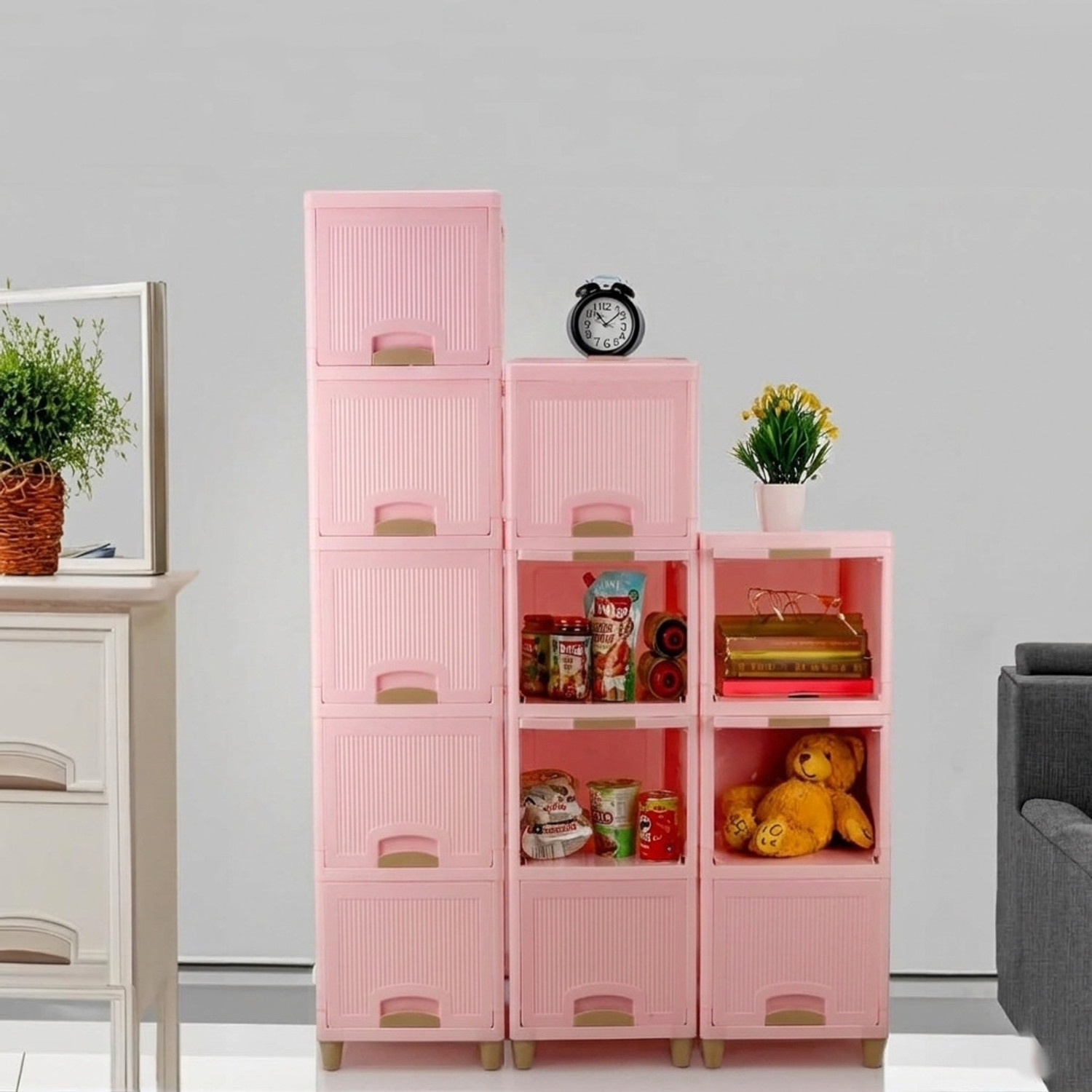 Image of MAXTID Shelf Organizers (Pink, Plastic)