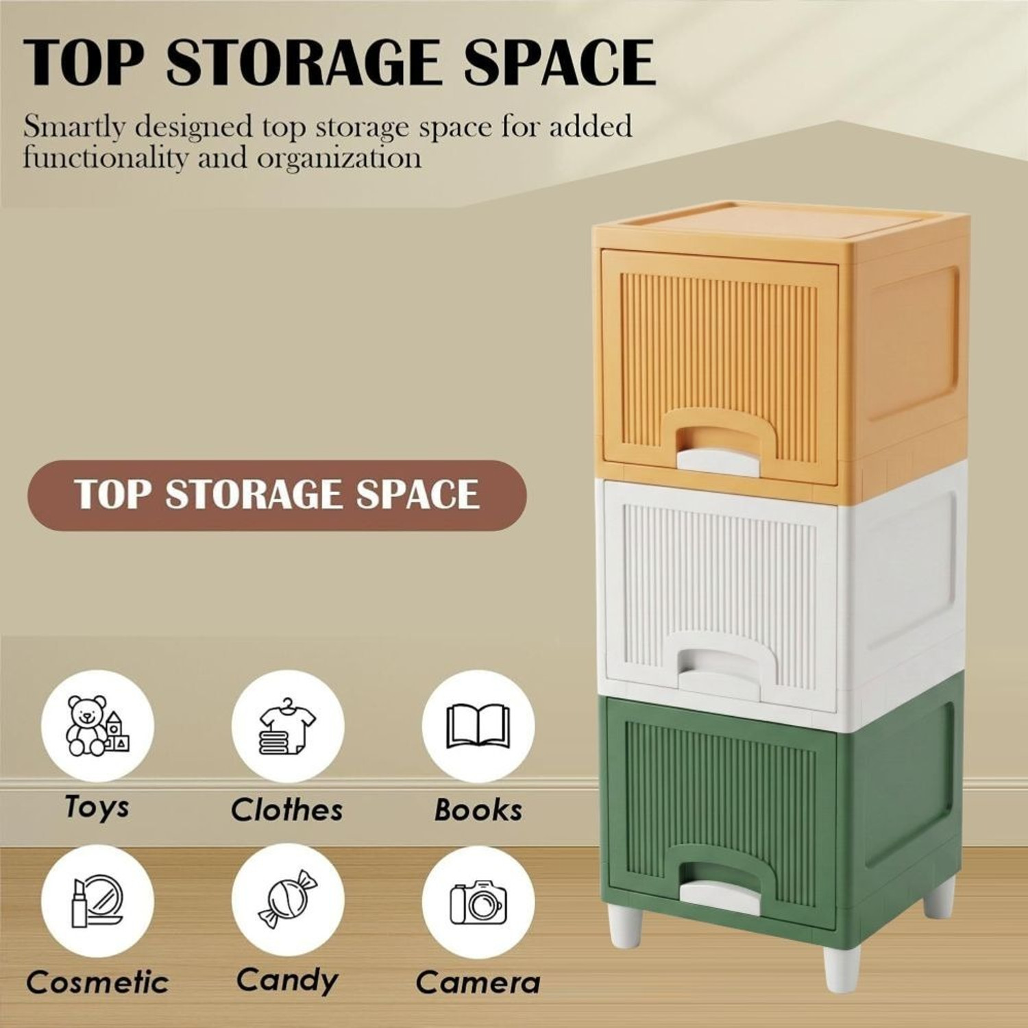 Image of MAXTID Shelf Organizers (Multicolor, Plastic)