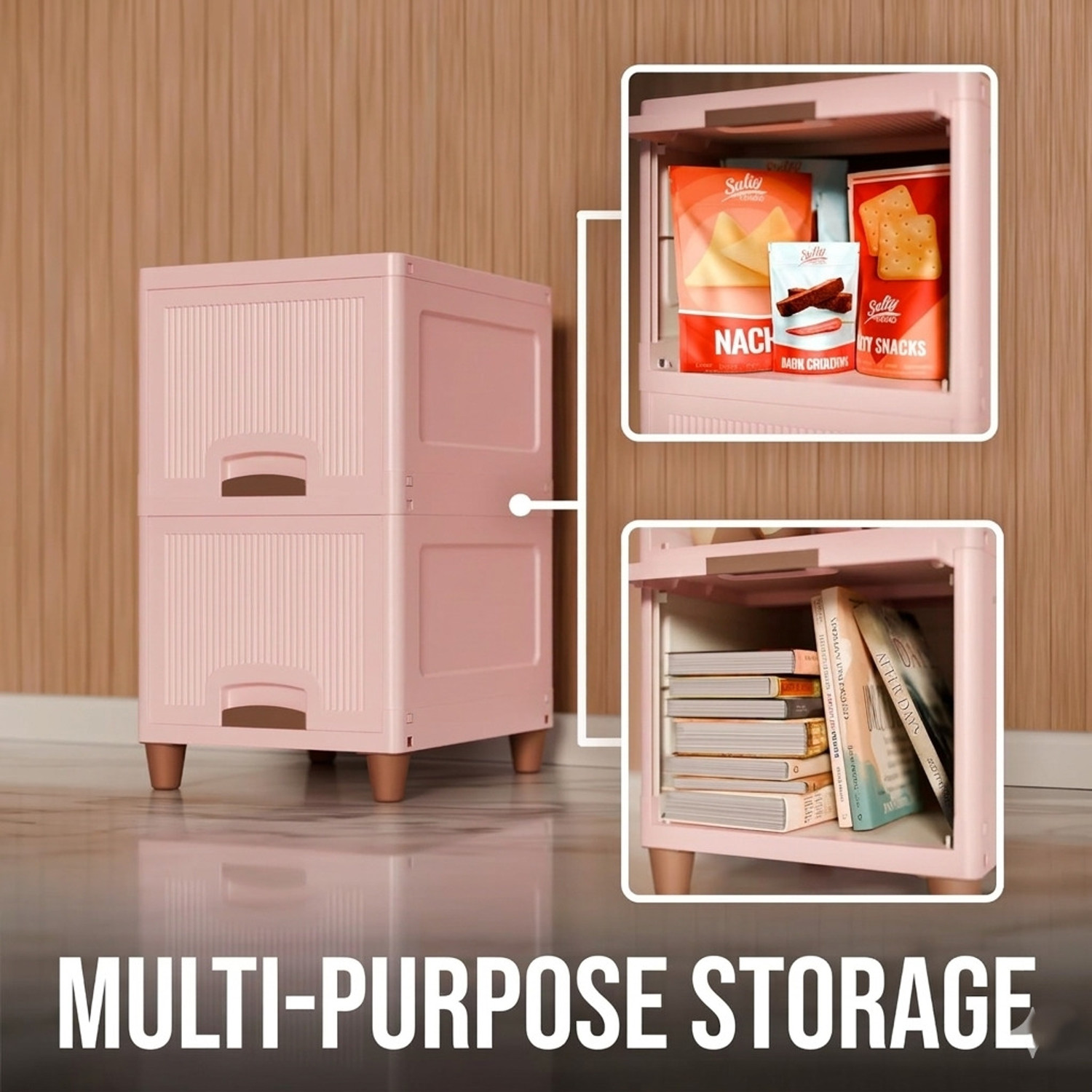 Image of MAXTID Shelf Organizers (Pink, Plastic)