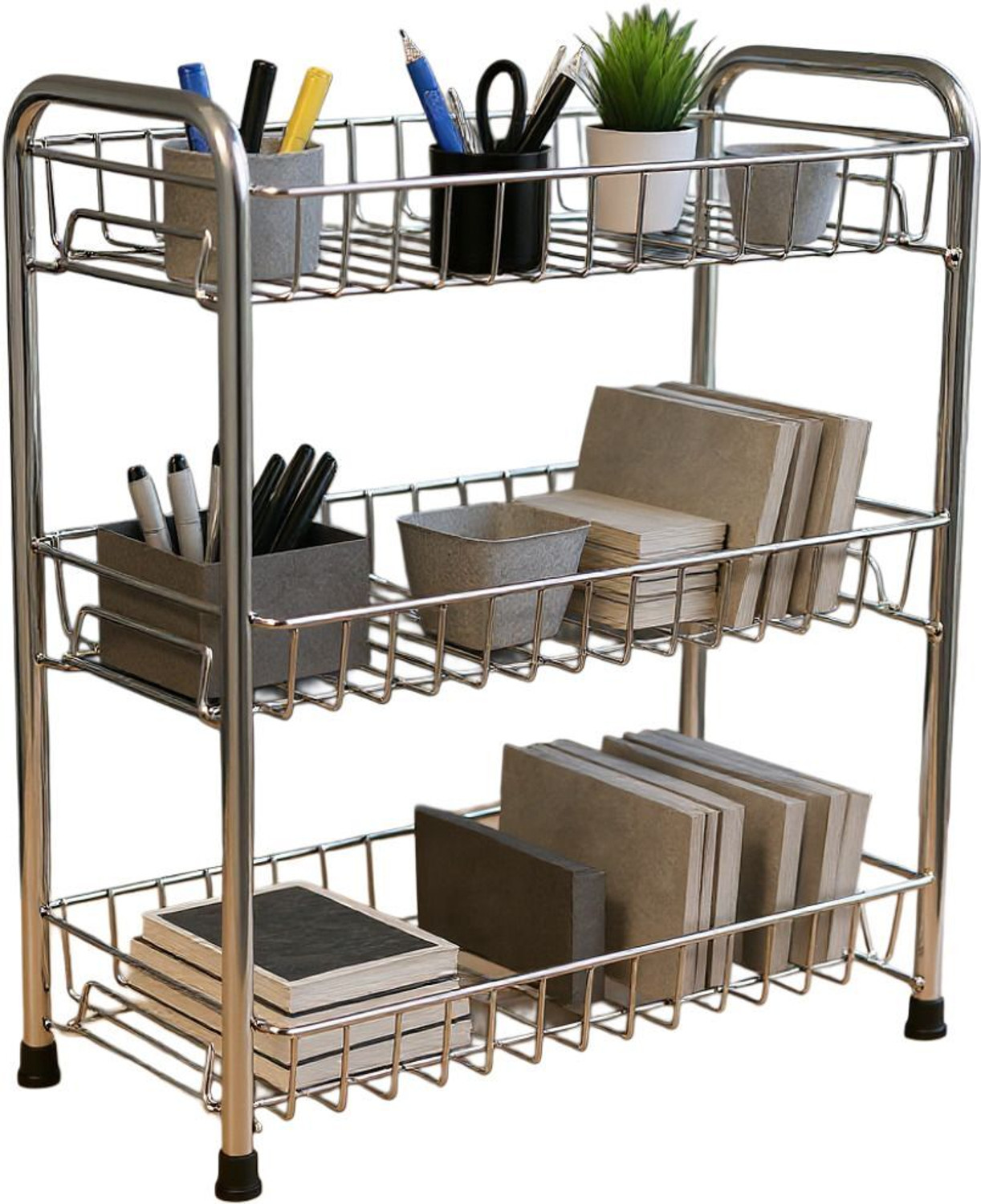 Image of MAXTID Shelf Organizers (White, Plastic)