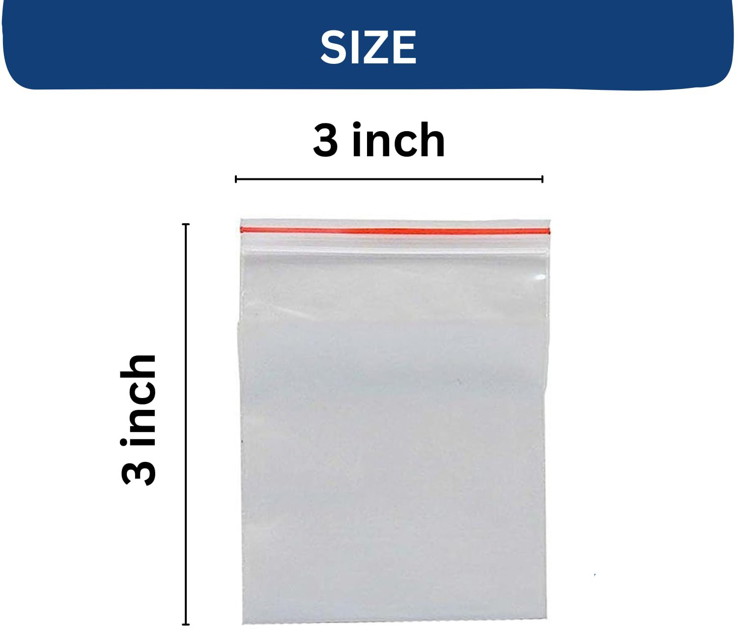 Image of Mannat 3x3inch Transparent Reusable /Resealable Airtight Zip lock Sealable Pouch Plastic Plastic Storage Pouch (Pack of 200)