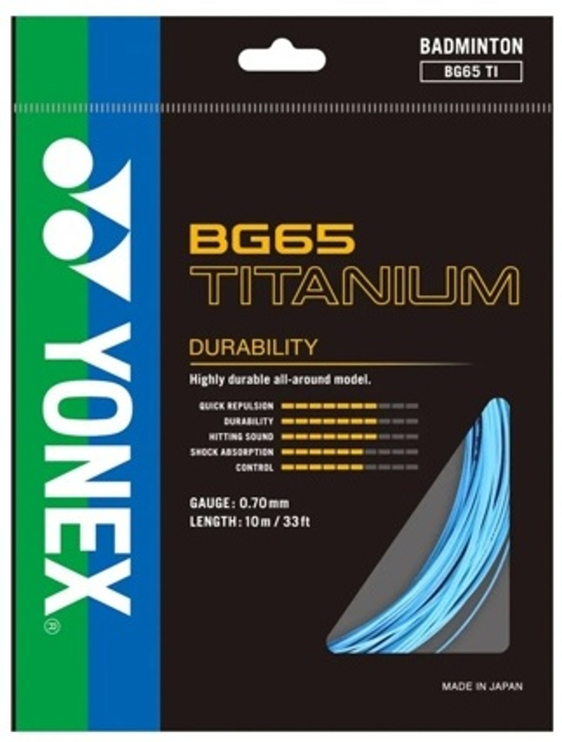 Image of BG 65 TITANIUM 0.7 Badminton String - 10 m (Blue)