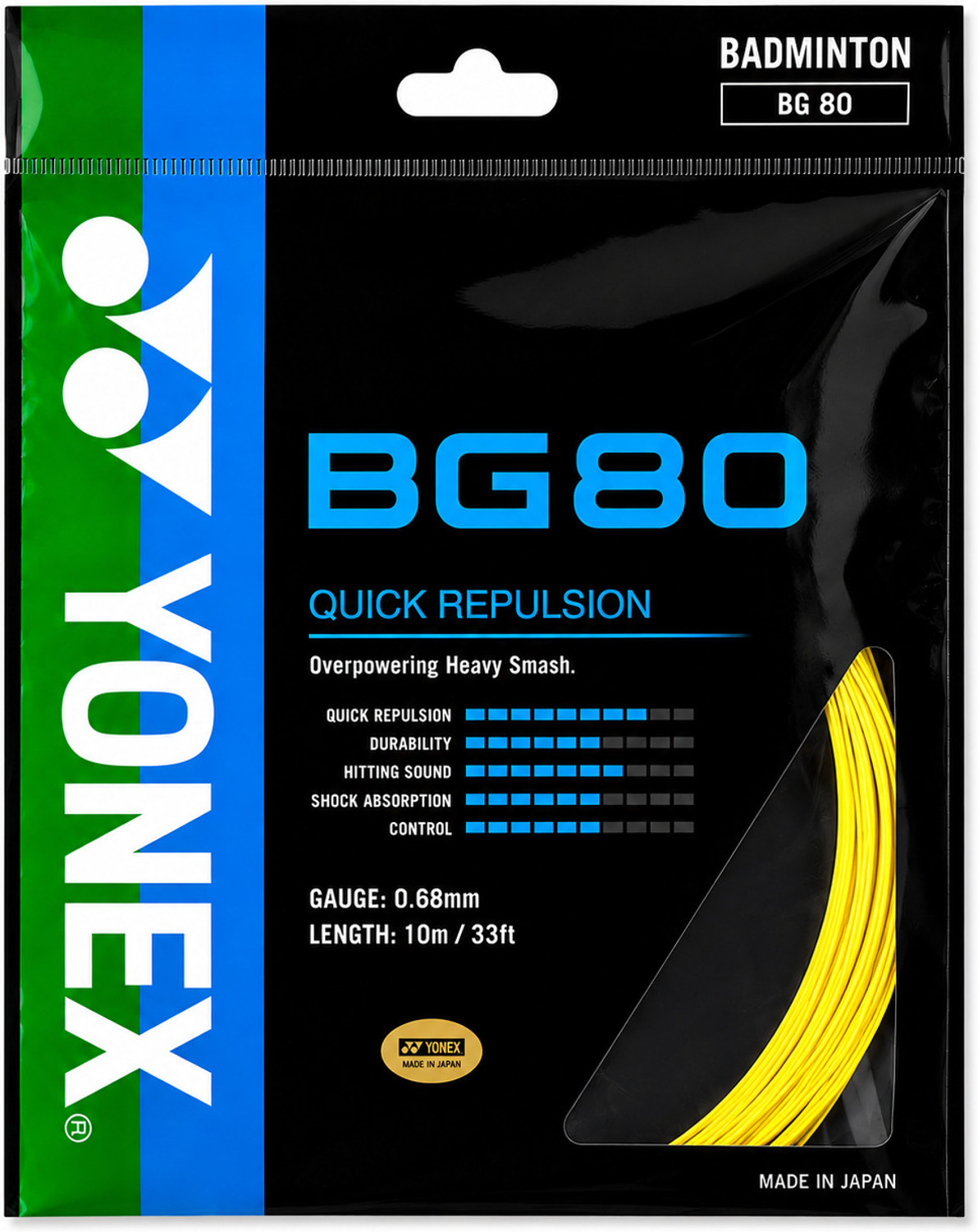 Image of badmint BG 65 TITANIUM 0.7 Badminton String - 10 m (Blue)