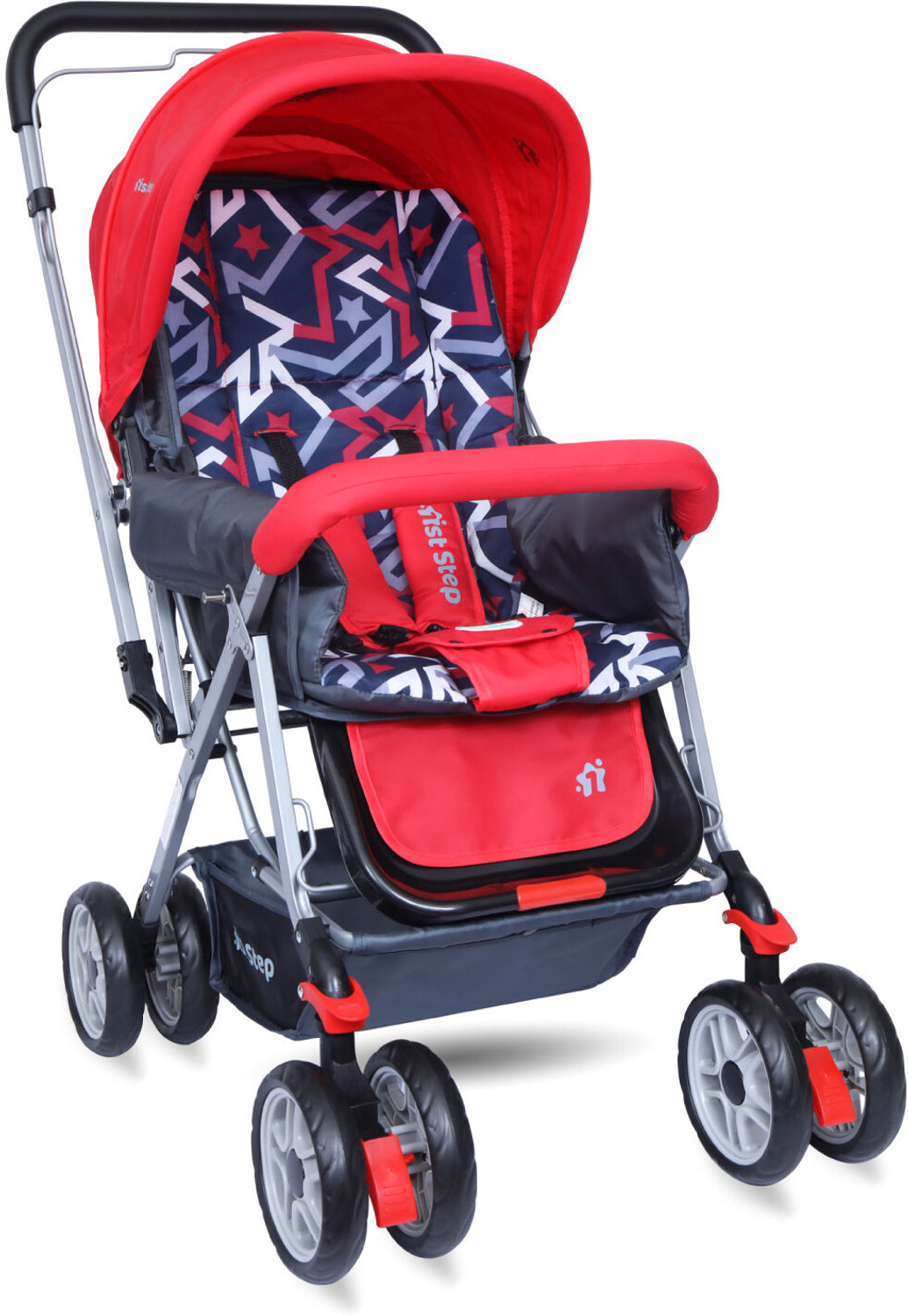 Image of StarAndDaisy Multi-Purpose, Multi-Adjustment Stroller pram Travel Friendly Stroller (3, Grey)