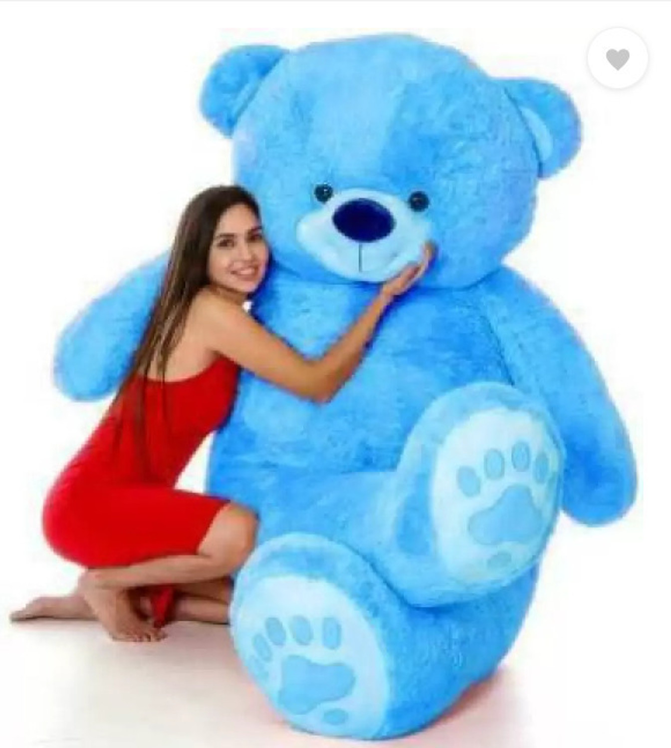 Image of house of common teddy bear blue 6 feet smooth and cute teddy 175cm - 175 cm (Blue)