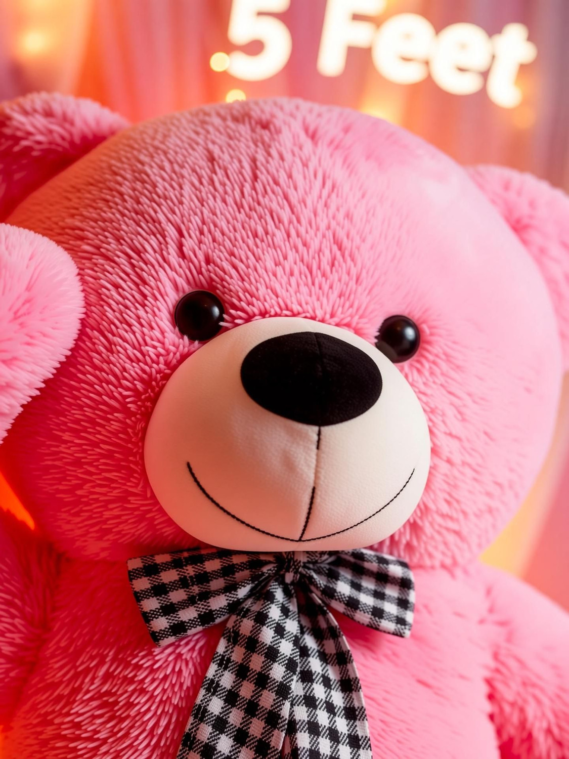Image of Satyam soft toys Giant Pink Stuffed Teddy 5ft Perfect Birthday Gift - 60 inch (Pink)