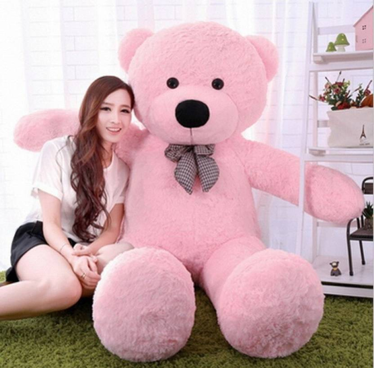 Image of emutz Teddy Bear for Size 3 Foot Girls and kids for Birthday, Soft Teddy for Gifts - 91 cm (Pink)