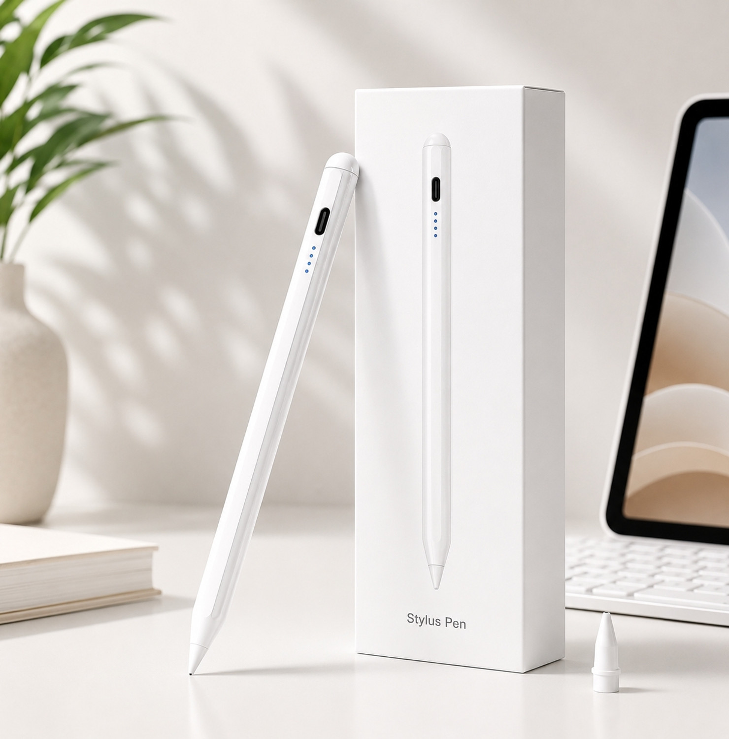 Image of Tizum Upgraded Stylus Pen, Ultra High Precision, Palm Rejection & Tilt Sensitivity Stylus (White)