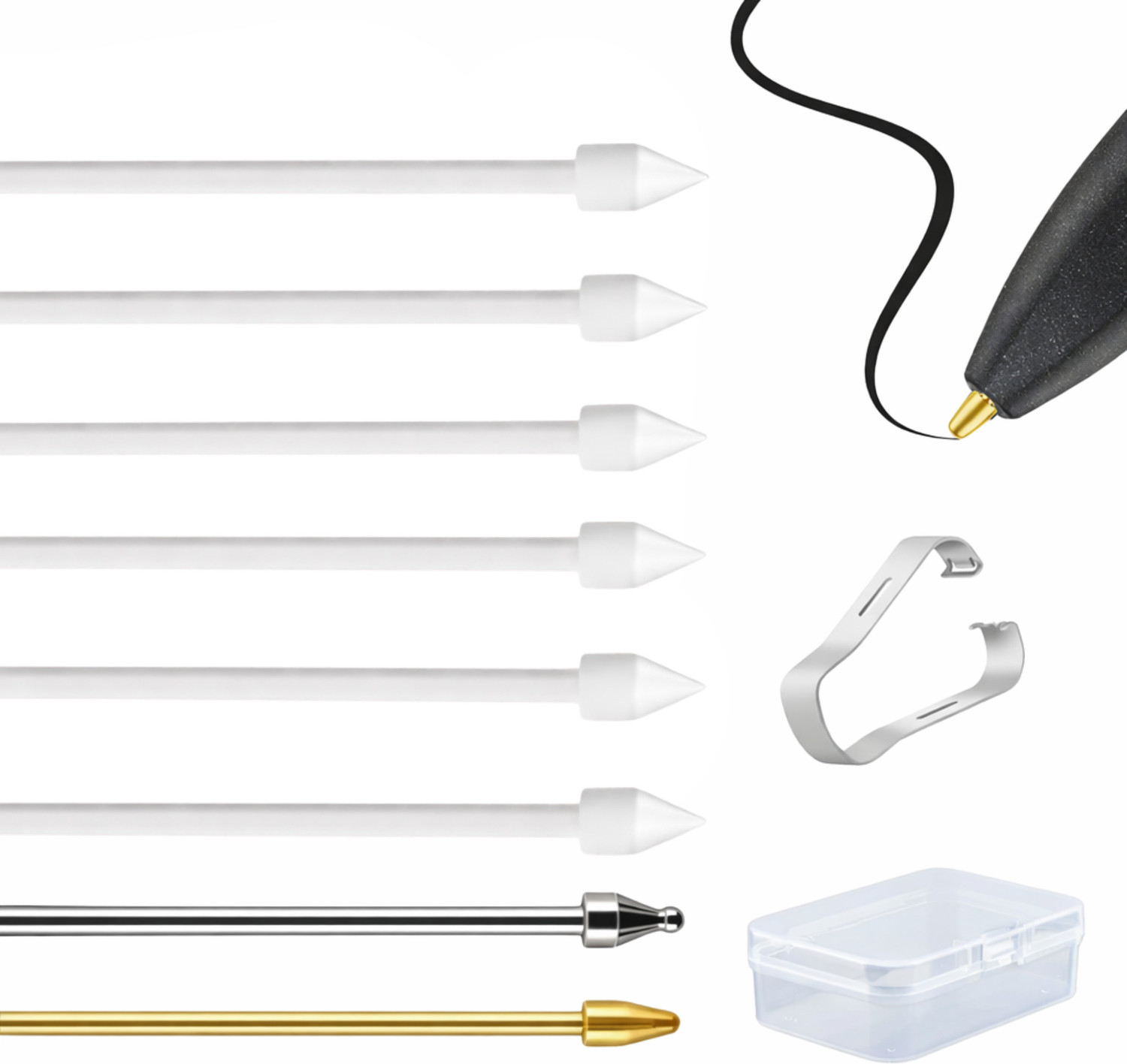 Image of Dyazo Plus Universal High Capacitive Stylus Pen for Touch Screen Device with Finepoint Disc Stylus (White)