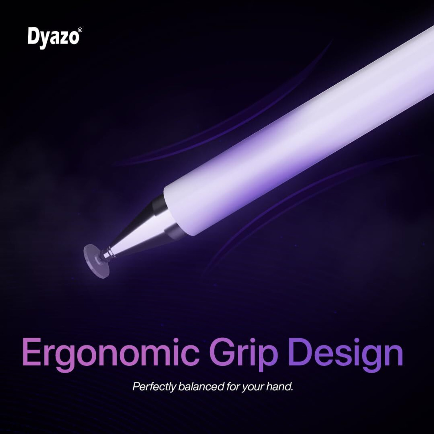 Image of Dyazo Plus Universal High Capacitive Stylus Pen for Touch Screen Device with Finepoint Disc Stylus (White)