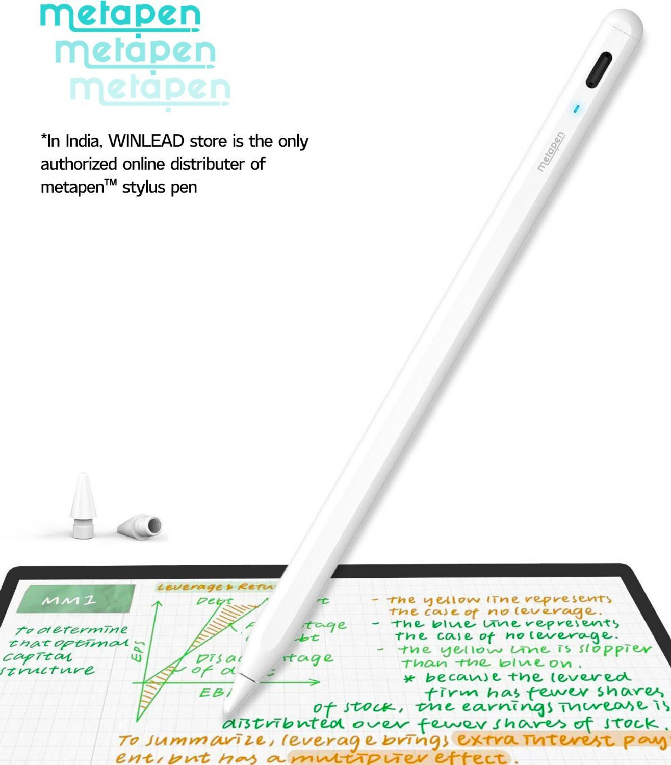 Image of Dyazo Plus Universal High Capacitive Stylus Pen for Touch Screen Device with Finepoint Disc Stylus (White)