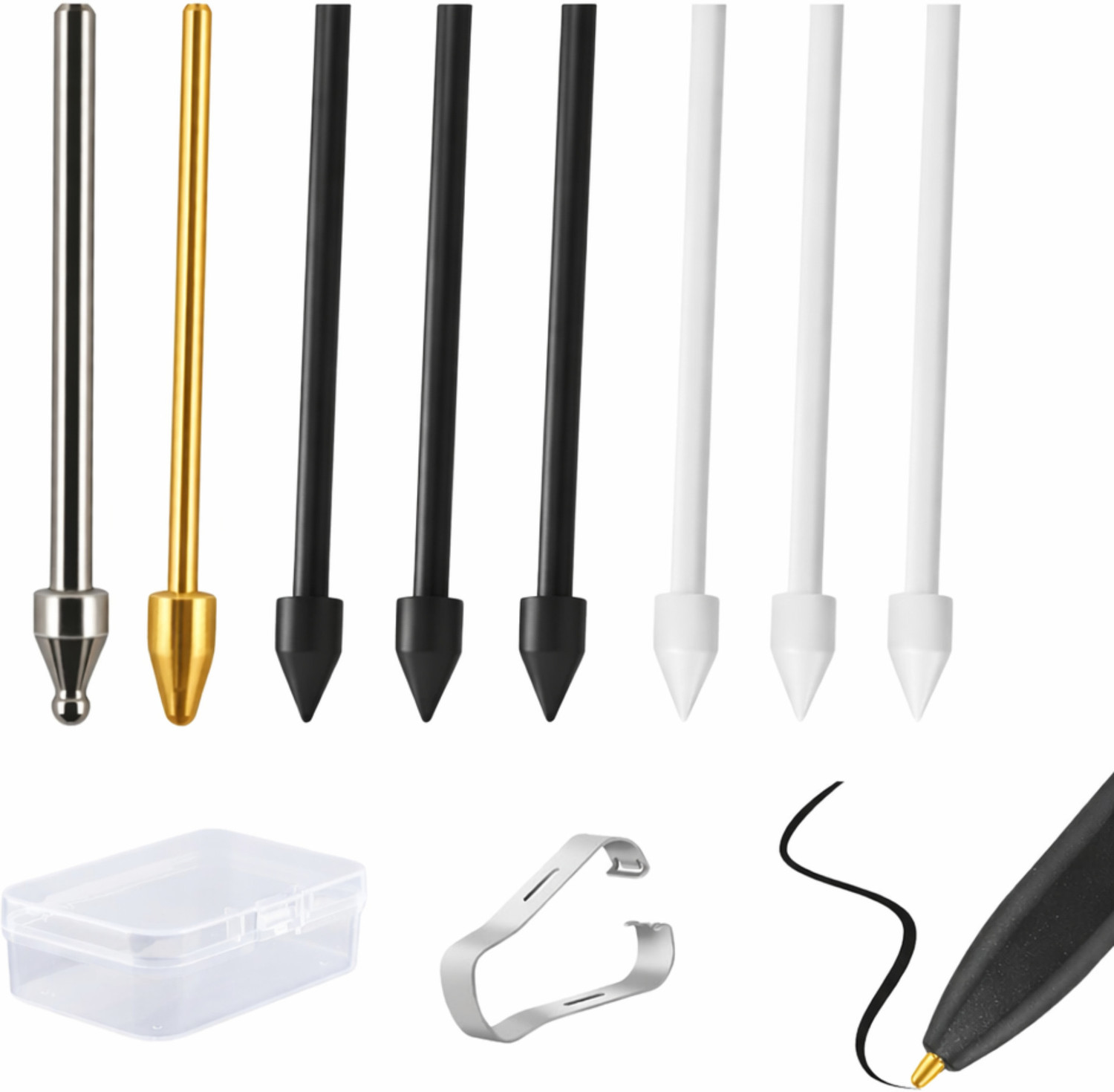 Image of DPENTOUCH stylus pen / active pencil for ipad tilt sensor and sensitivity Stylus (White)