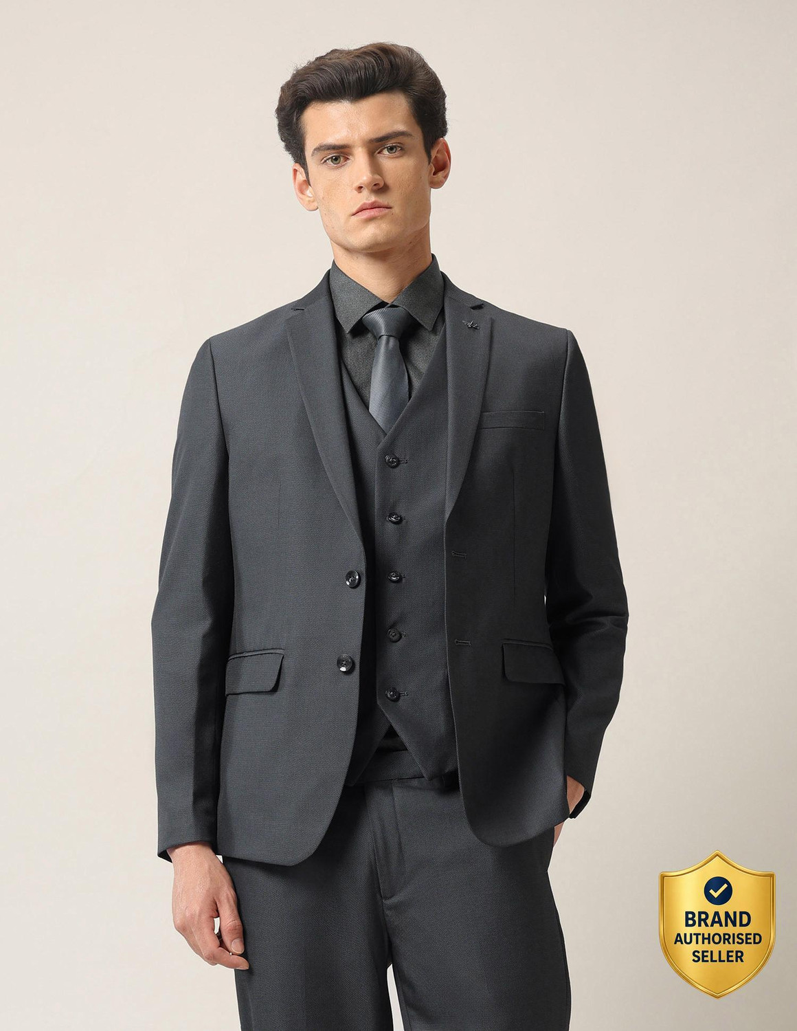 Image of ARROW Men 3-piece Self Design Suit
