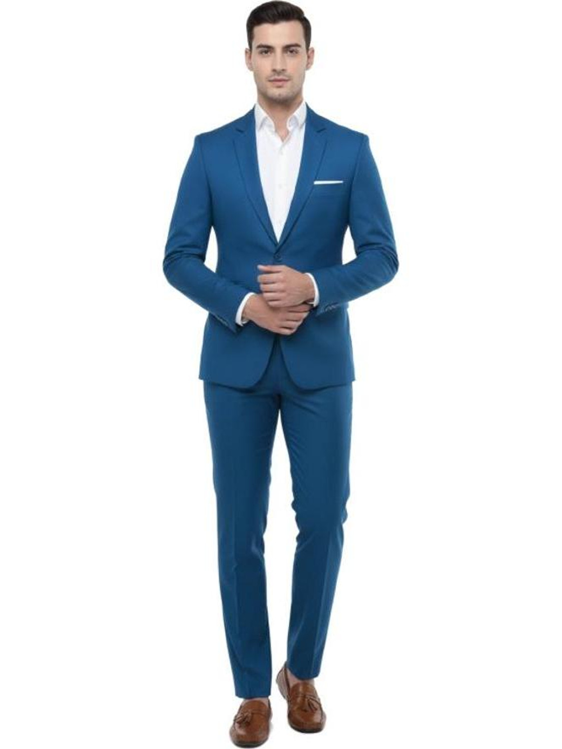 Image of PETER ENGLAND Men Single Breasted - 2 button Solid Suit