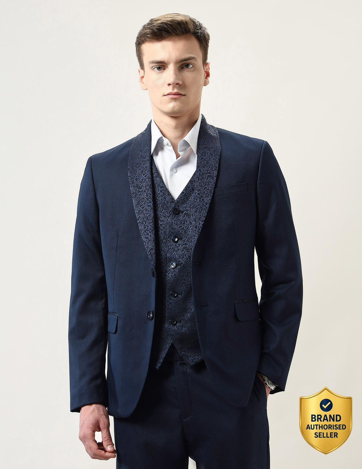 Image of ARROW Men 3-piece Self Design Suit
