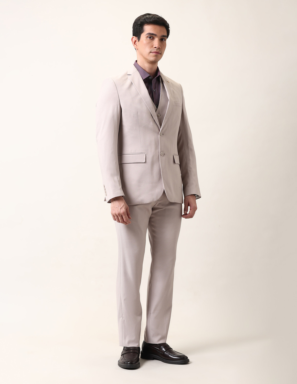 Image of ARROW Men 3-piece Self Design Suit