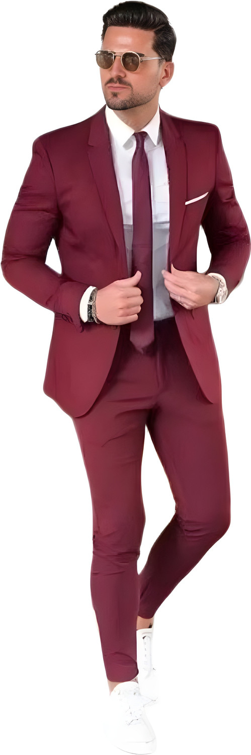 Image of PETER ENGLAND Men Single Breasted - 2 button Solid Suit