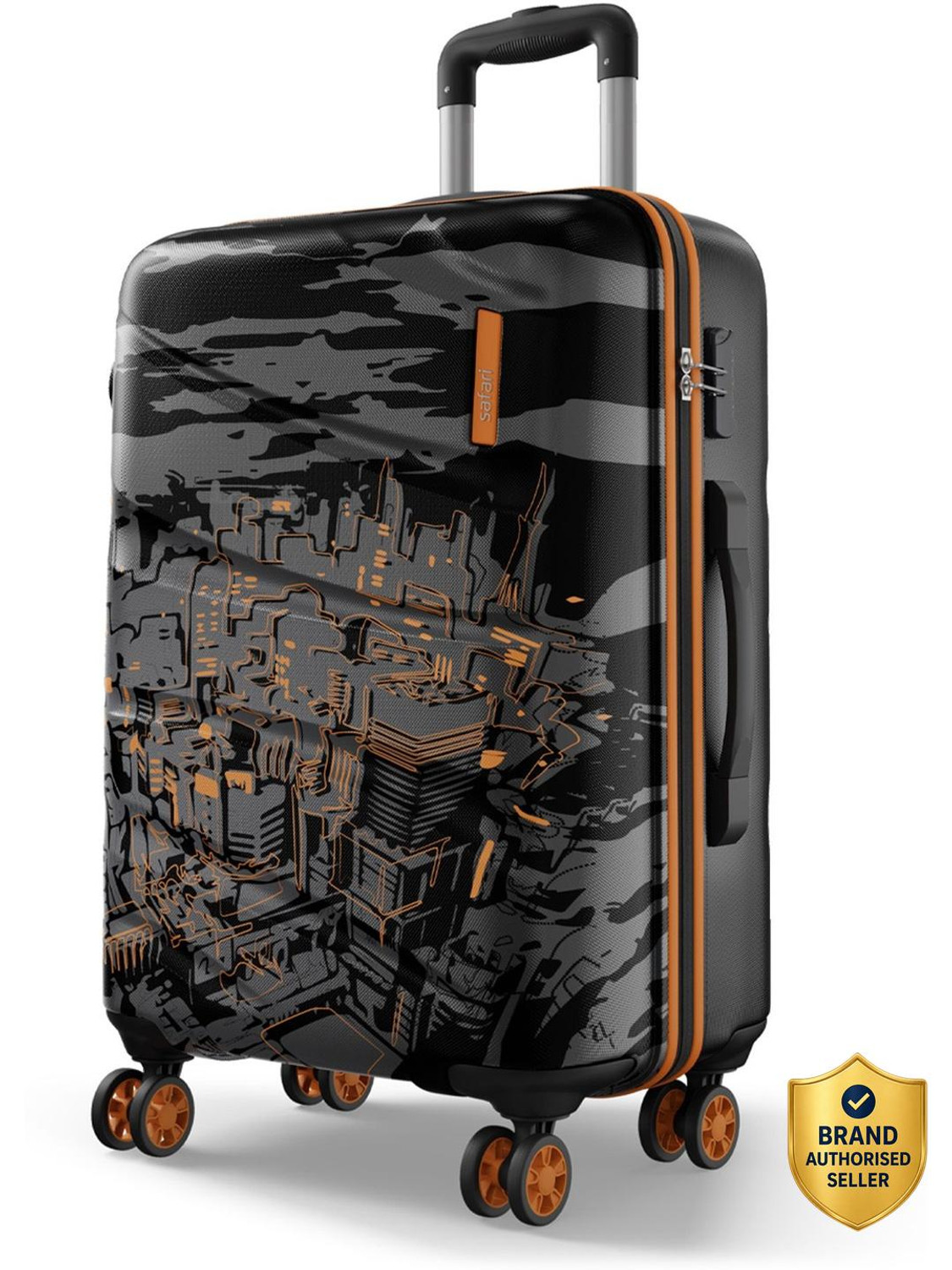 SAFARI ARKHAM 30 inch Black 8-Wheel Check-in Suitcase - Image 1