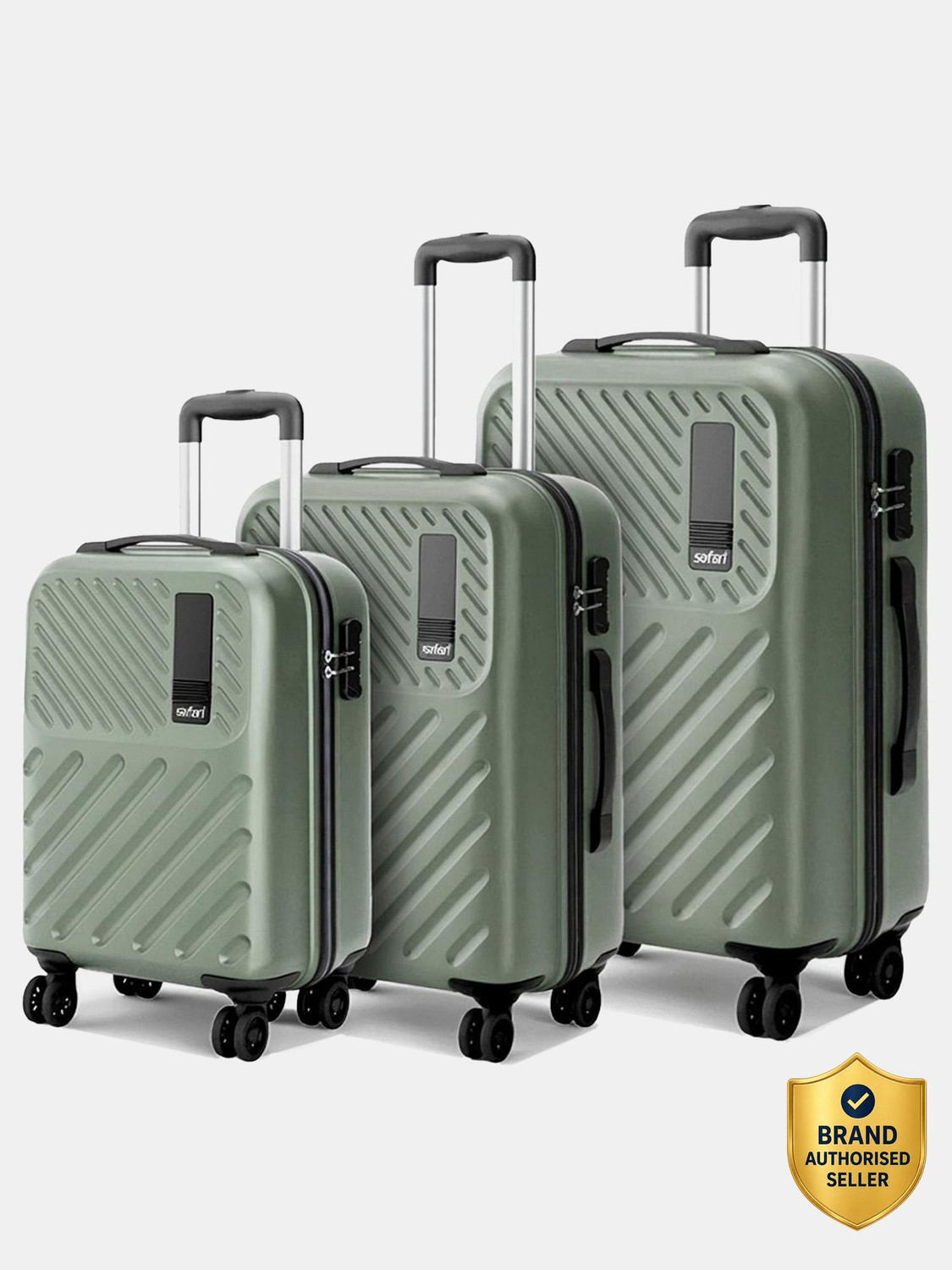 Image of Kamiliant by American Tourister Hard Body Set of 3 Luggage 4 Wheels - Falcon Grey 3 Pc Set Small, Medium & Large Polypropylene (PP) - Grey