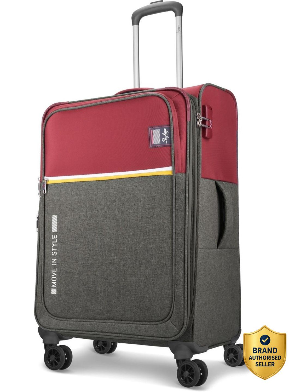 Image of SKYBAGS Large Check-in Suitcase (71 cm) 8 Wheels - SNATCH 8W STR (H) 71 RED-GREY - Red
