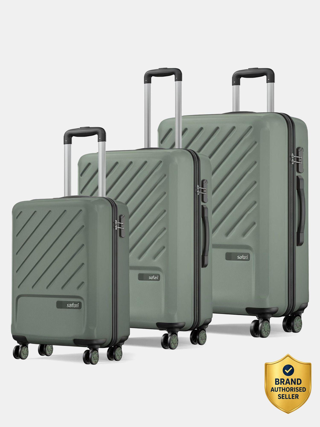 Image of SAFARI Small Cabin Suitcase (49 cm) 8 Wheels - Aviator 50 cm Cabin Overnighter Laptop pilot trolley bag,Hard case,360 Degree - Grey
