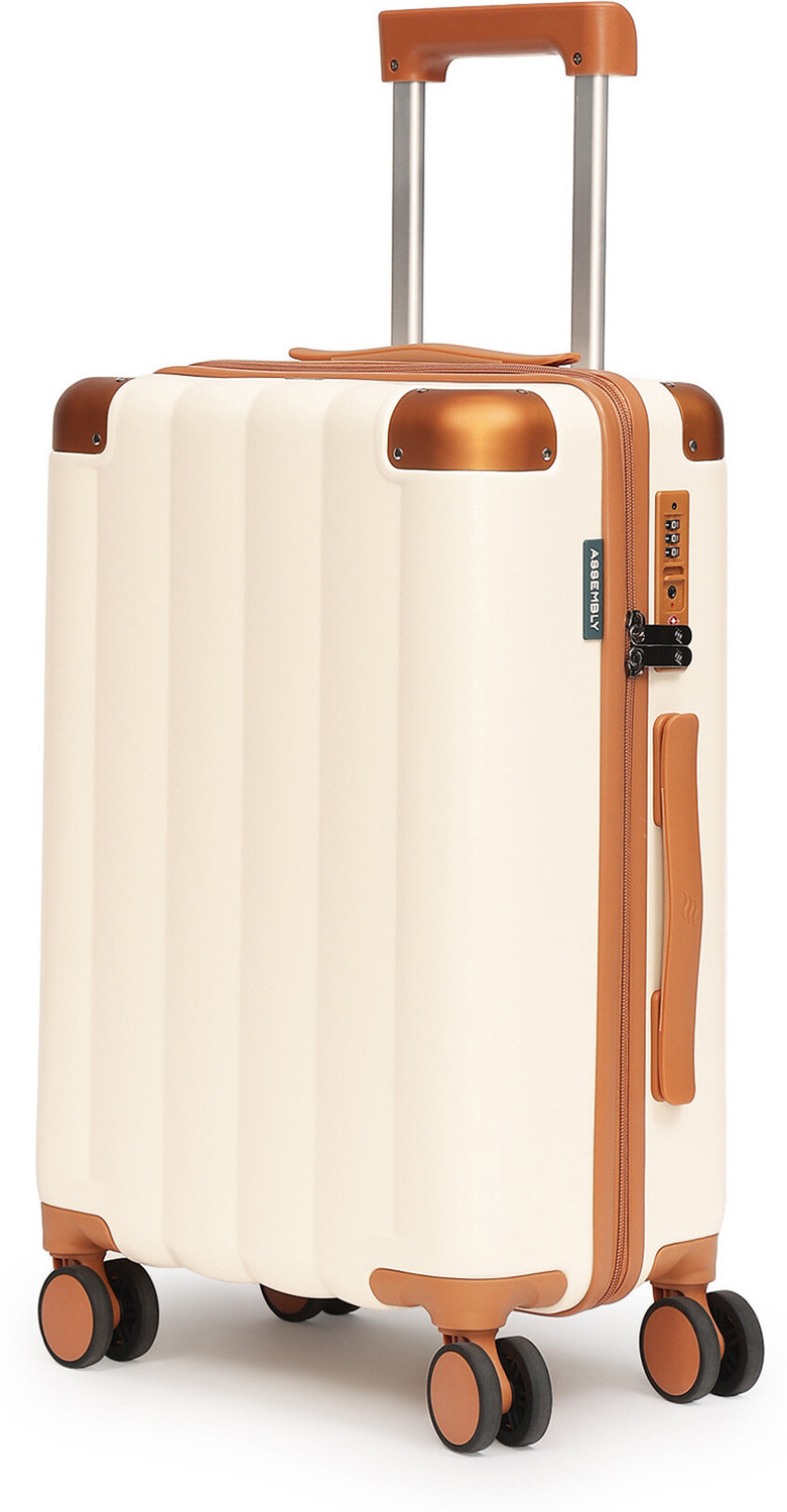 Image of Assembly Small Cabin Suitcase (36 cm) 8 Wheels - Premium Polycarbonate Hardsided luggage 20 inch and TSA Lock for Flights Travel - Beige