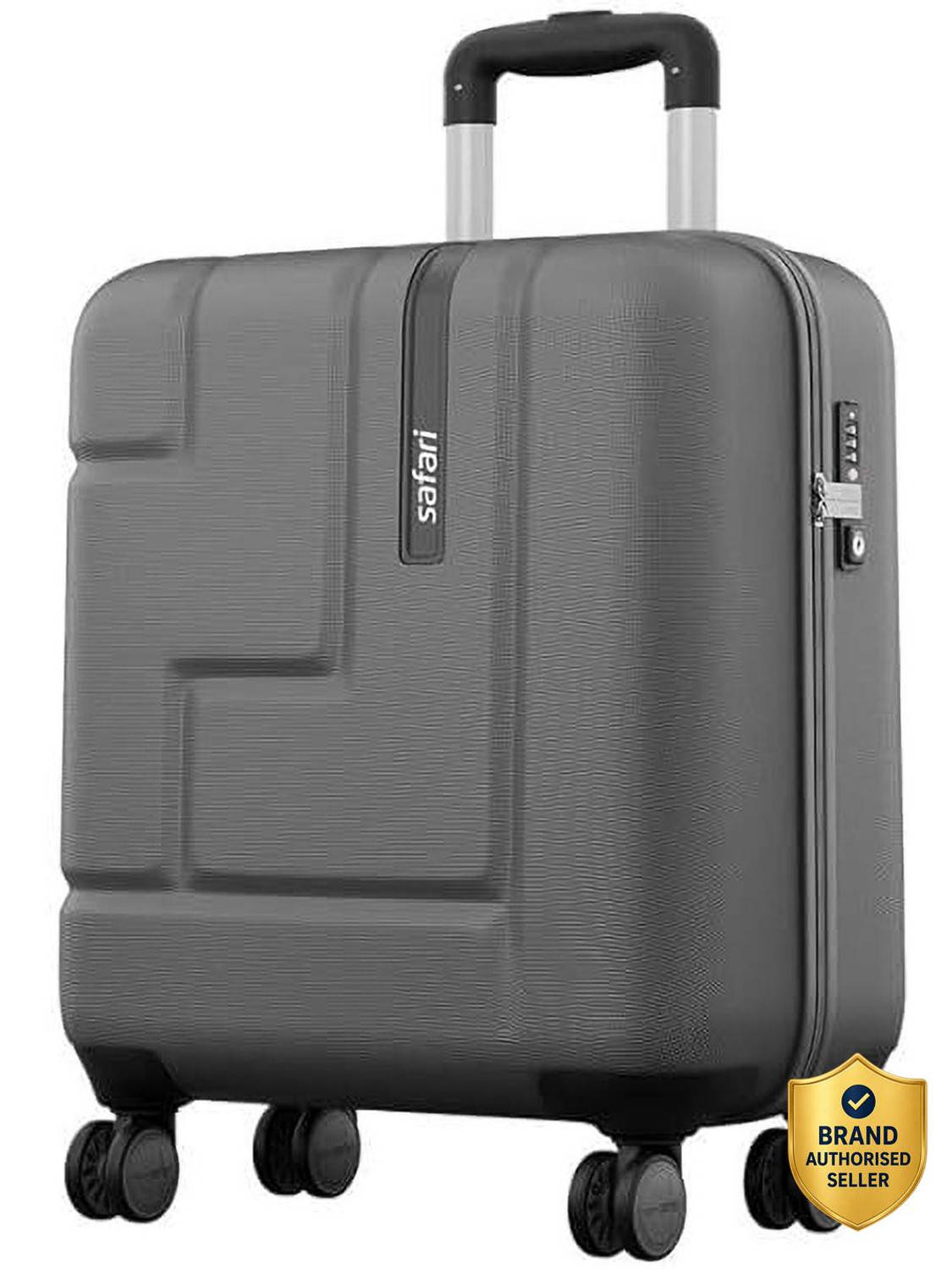 Image of SAFARI Small Cabin Suitcase (49 cm) 8 Wheels - Aviator 50 cm Cabin Overnighter Laptop pilot trolley bag,Hard case,360 Degree - Grey
