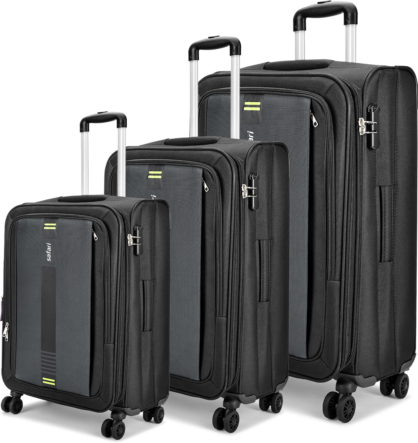 Image of SAFARI Small Cabin Suitcase (49 cm) 8 Wheels - Aviator 50 cm Cabin Overnighter Laptop pilot trolley bag,Hard case,360 Degree - Grey