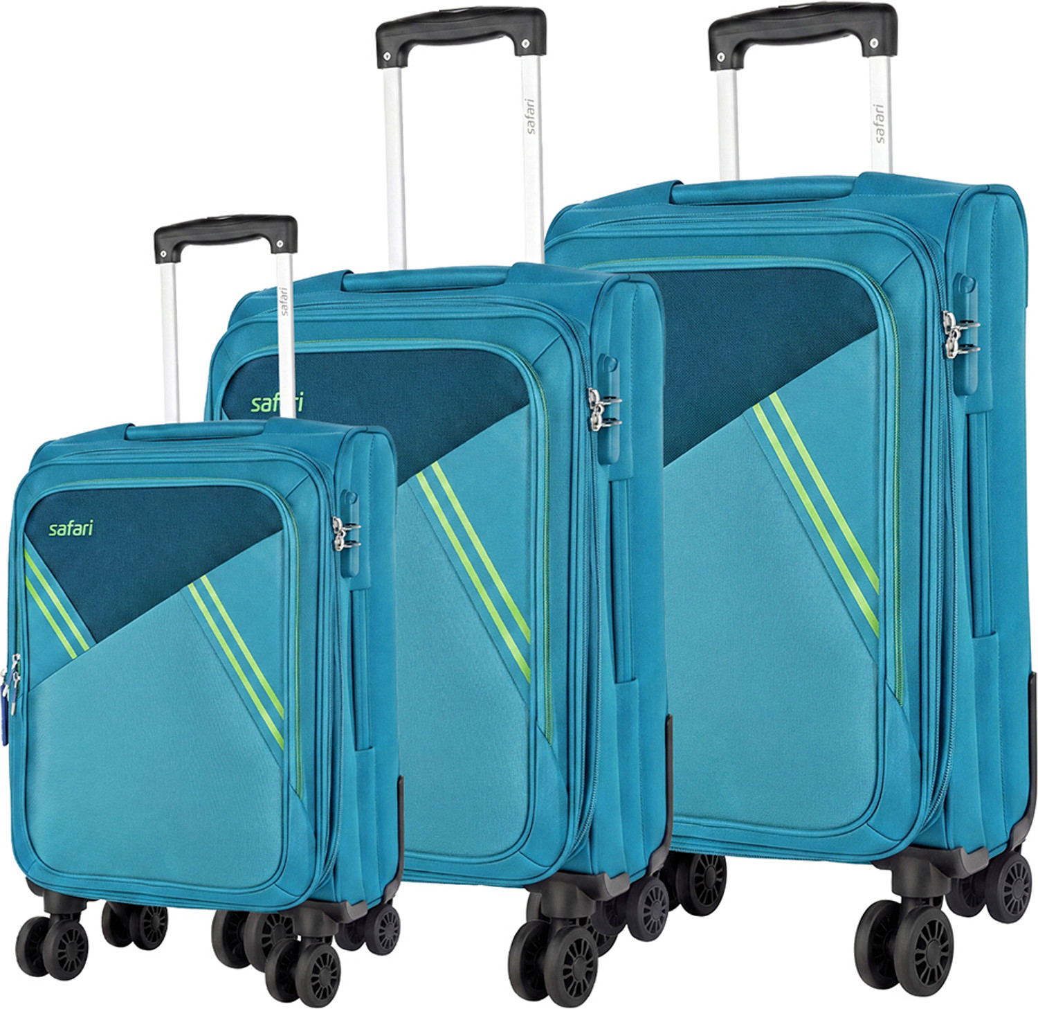 SAFARI Swift Neo 3-Piece Luggage Set - Teal - Image 1
